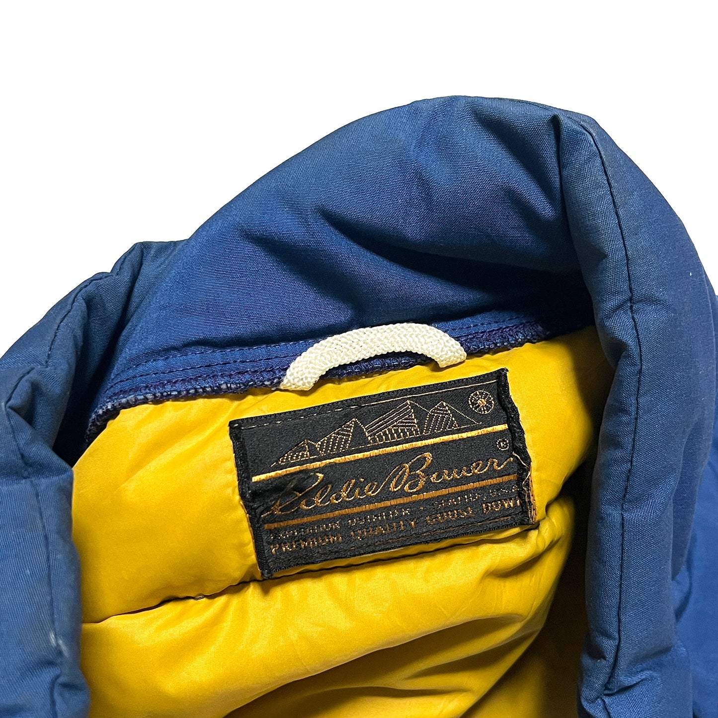 80s〜 Eddie Bauer Vest ブルー M ブランドタグ Eddie Bauer タグ
