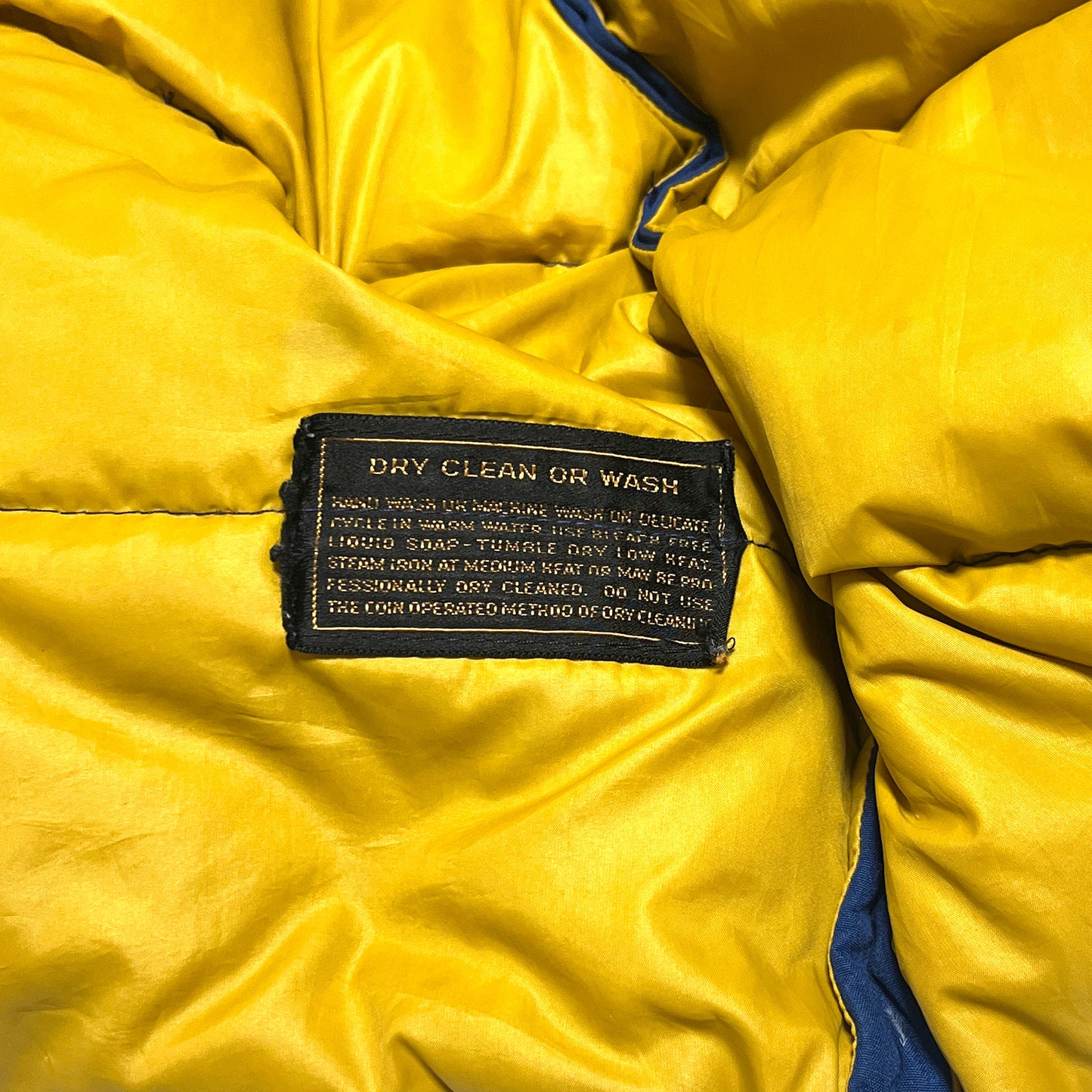 80s〜 Eddie Bauer Vest ブルー M サイズ表記 洗濯表示タグ