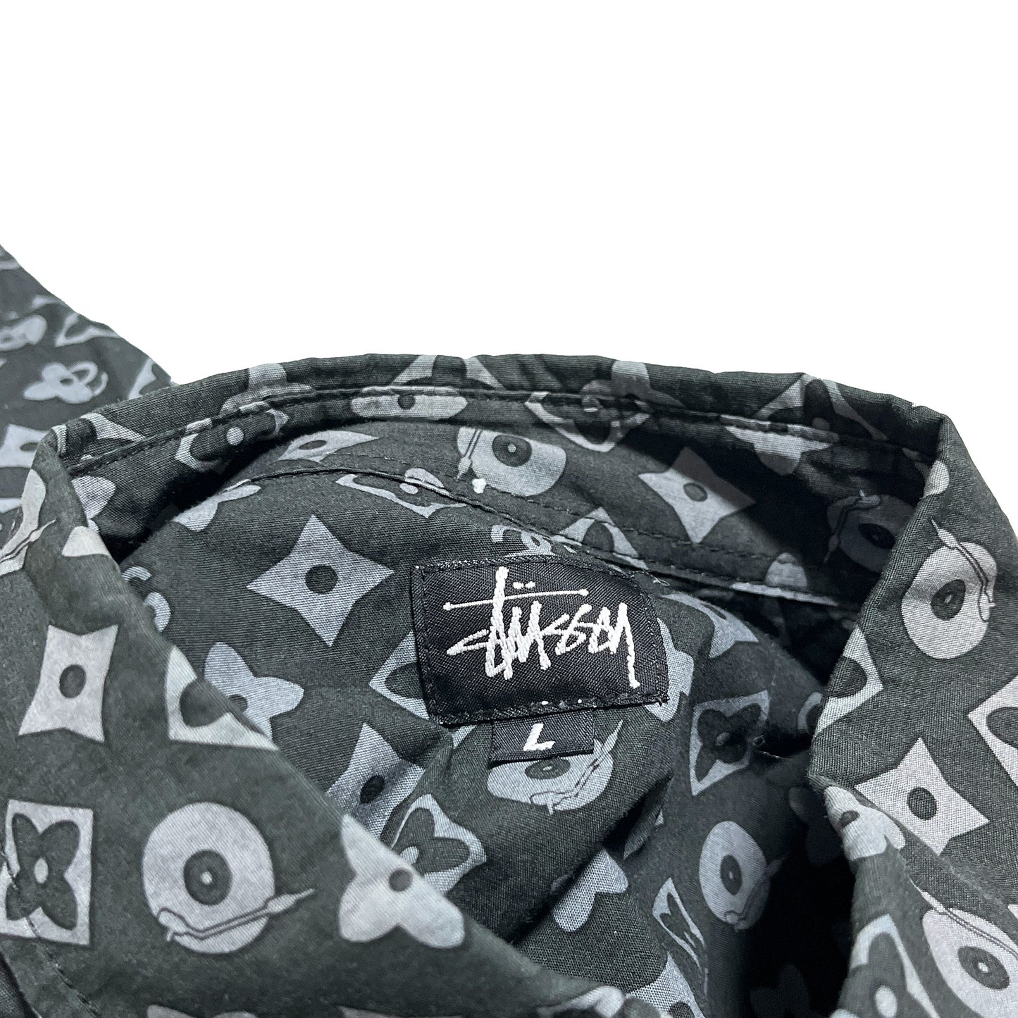 90's〜 Old Stussy LV Parody モノグラム ボタンダウン L/S SH Size (L)