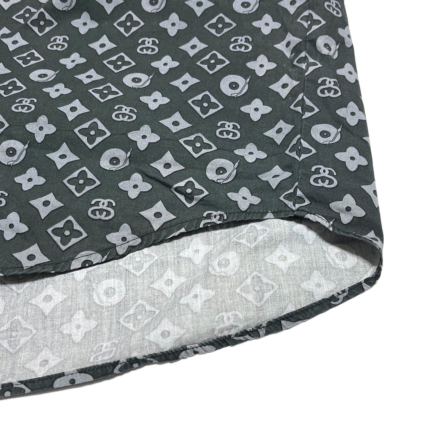 90's〜 Old Stussy LV Parody モノグラム ボタンダウン L/S SH Size (L)