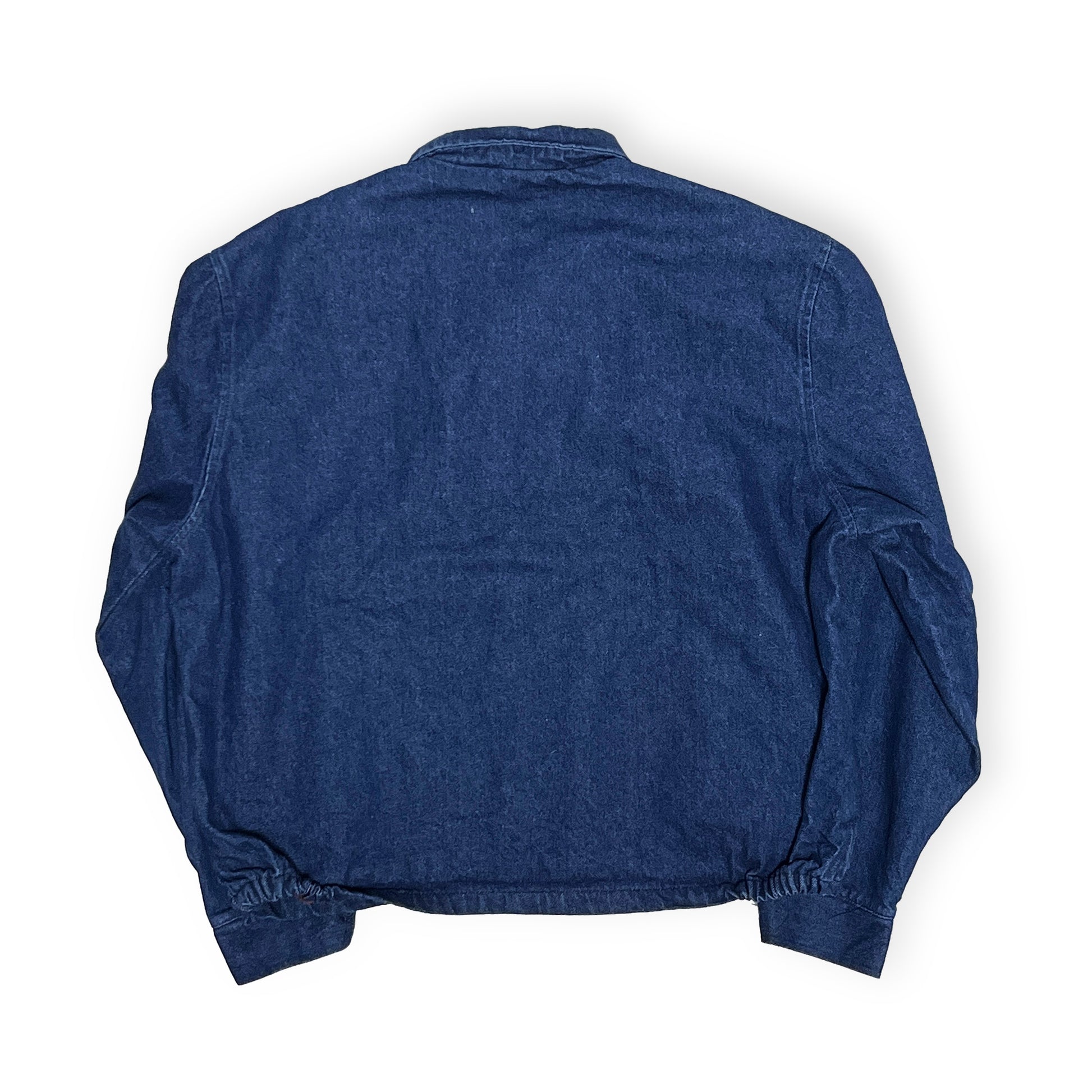 70s SPORTSMASTER Denim Swing Top 濃紺 XL 背面 濃紺のジーンジャケット 背面 袖のゴム締め