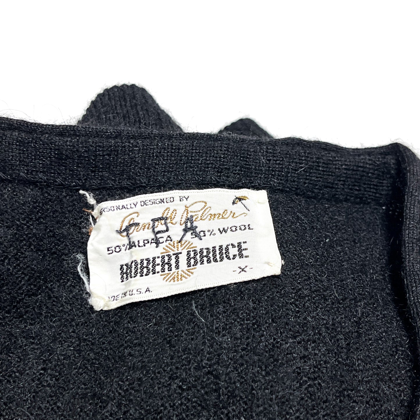 60's〜 ROBERT BRUCE Alpaca X Wool Cardigan ブラック Size (L)位