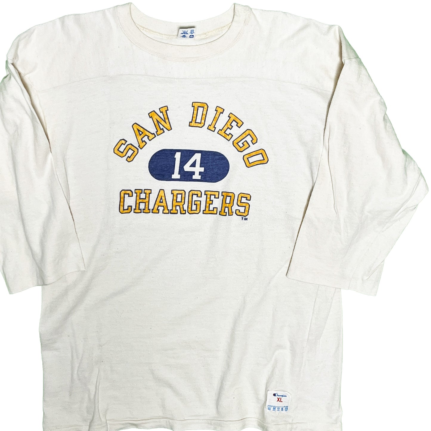 80's Champion Football T "SAN DIEGO 14 CHARGERS" Size (XL)