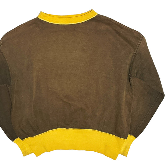 50s BodyGard 2Tone Sweat XXL 超 平置き 1 背面 茶色 黄色のアクセント