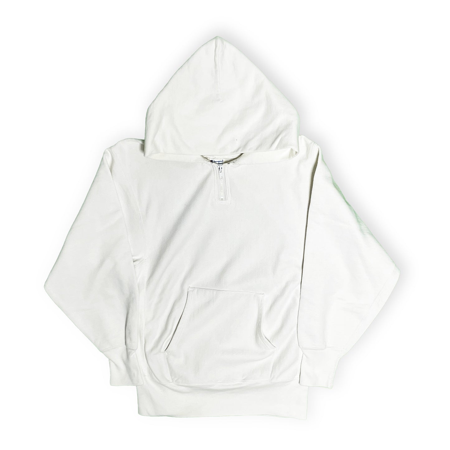 80's Champion プリントタグ R/W ハーフジップ Size (M) レア！