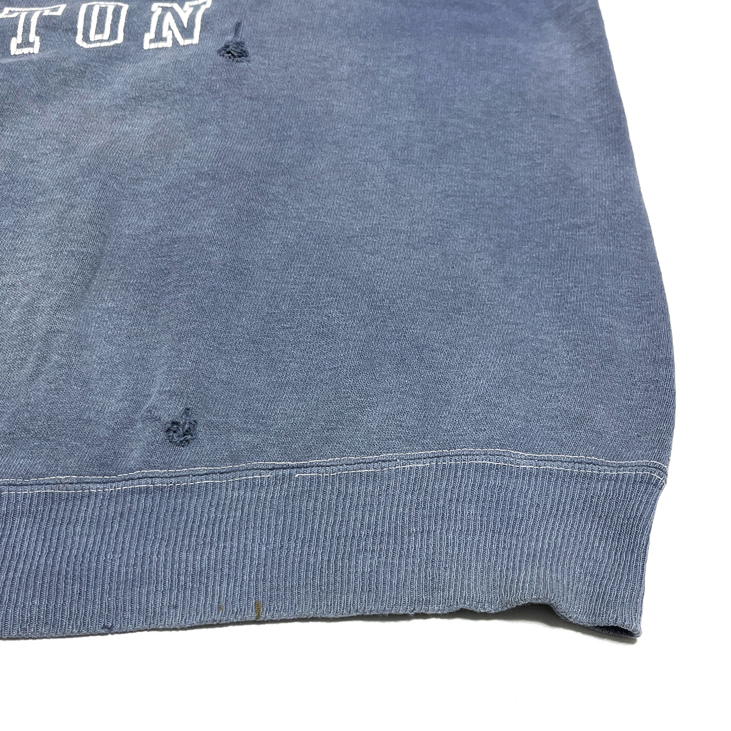 60s〜 Unknwon Sweat "UNIVERSITY DAYTON" 三段プリント L ディテール 5 生地 破損 タグ