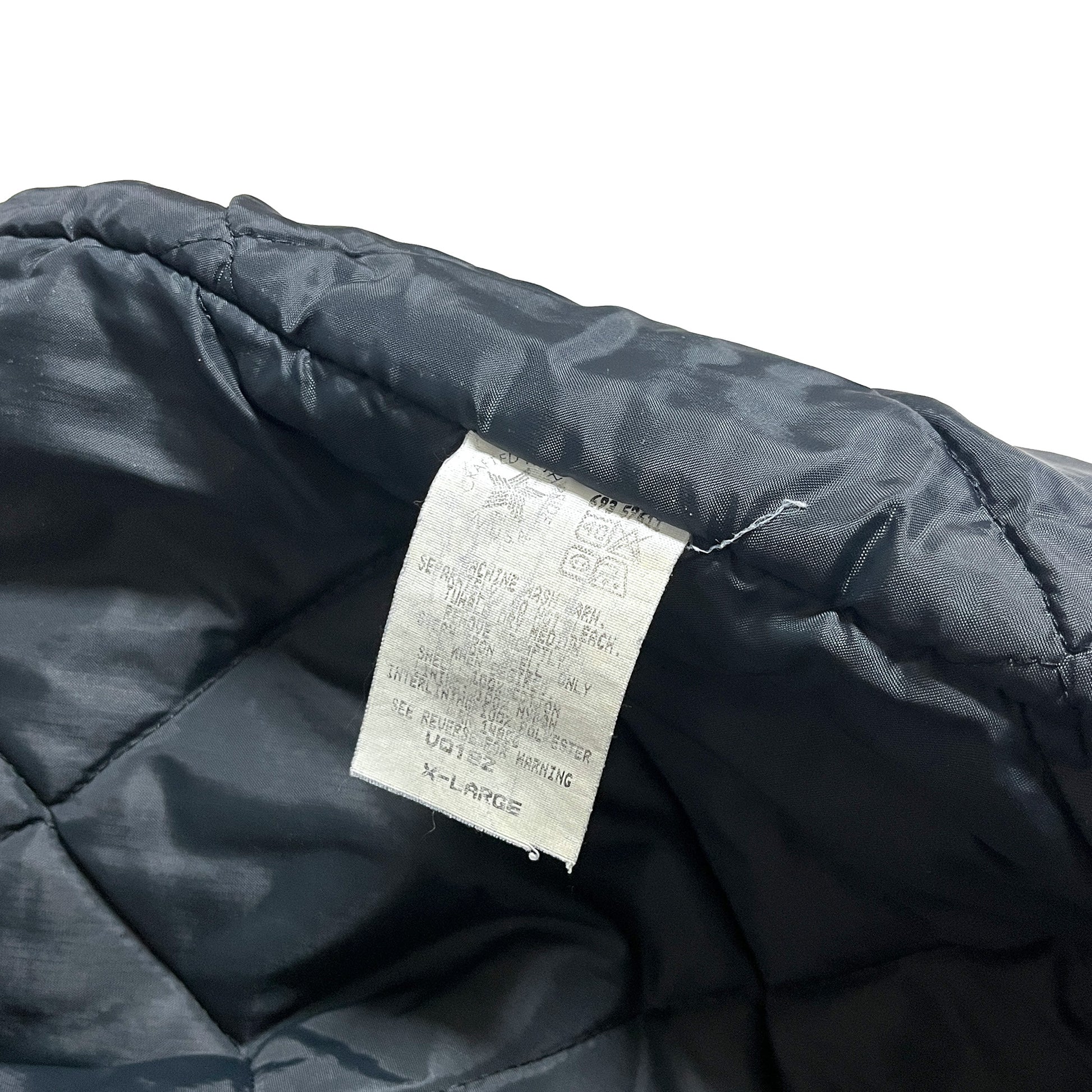 93s Carhartt Duck Vest ネイビー XL ブランドタグ ダークネイビーのタグ サイズ表記