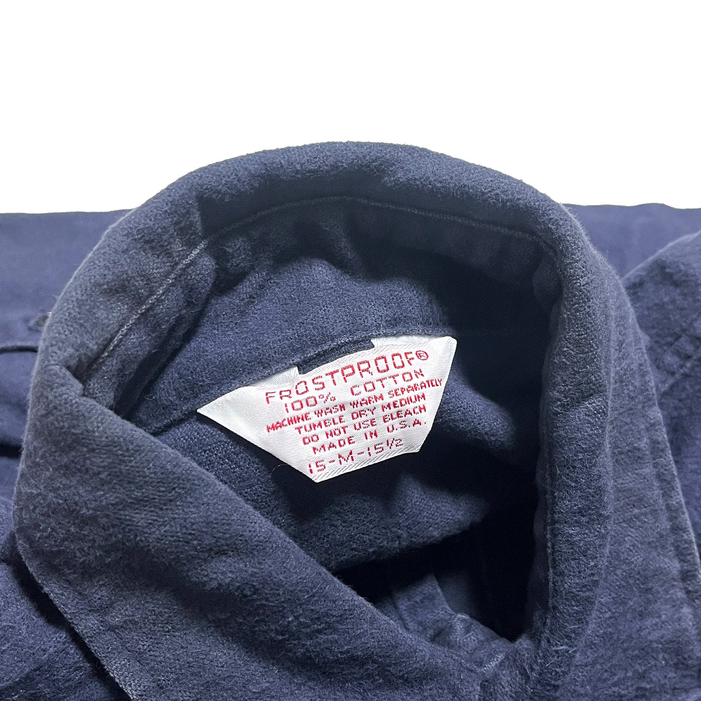 70's Frostproof Nel SH シャモアクロス ネイビー単色 Size (M)