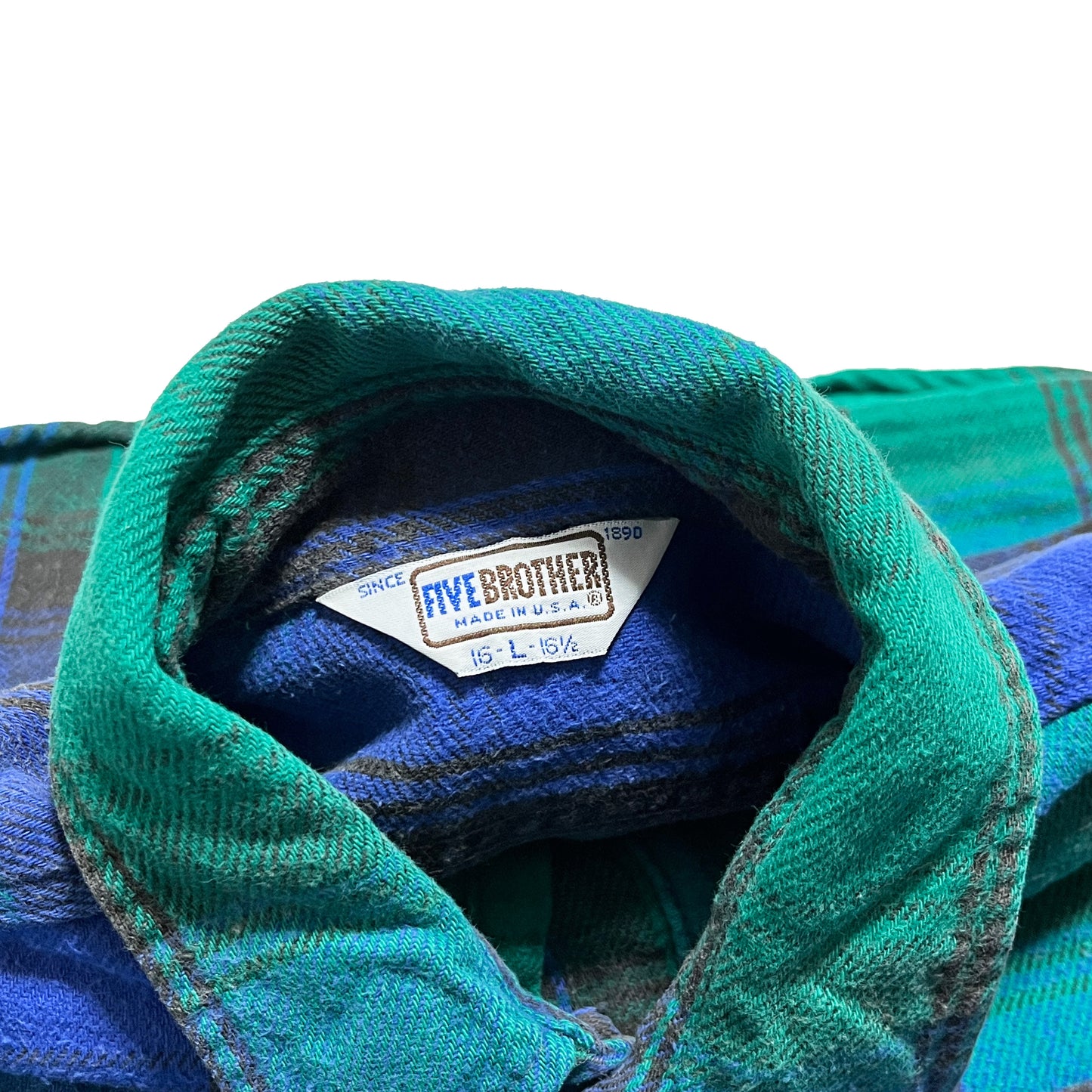 70's FIVEBROTHER Nel SH 好配色チェック Size (L)