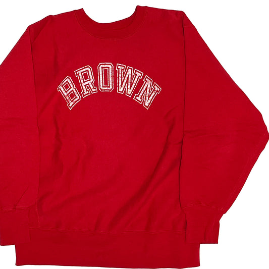 80's Champion プリントタグ R/W "BROWN" Size (L)