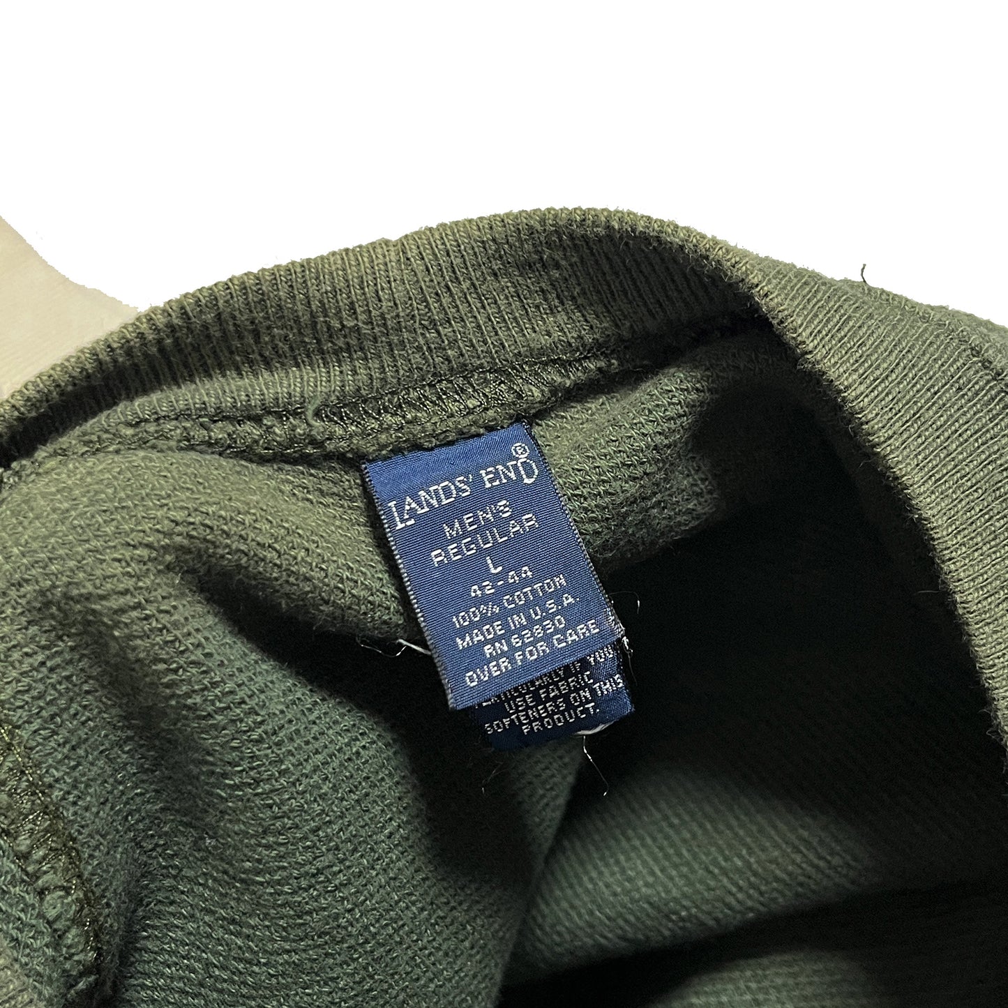 90's LAND'S END 鹿の子 Sweat Size (L) アメリカ製