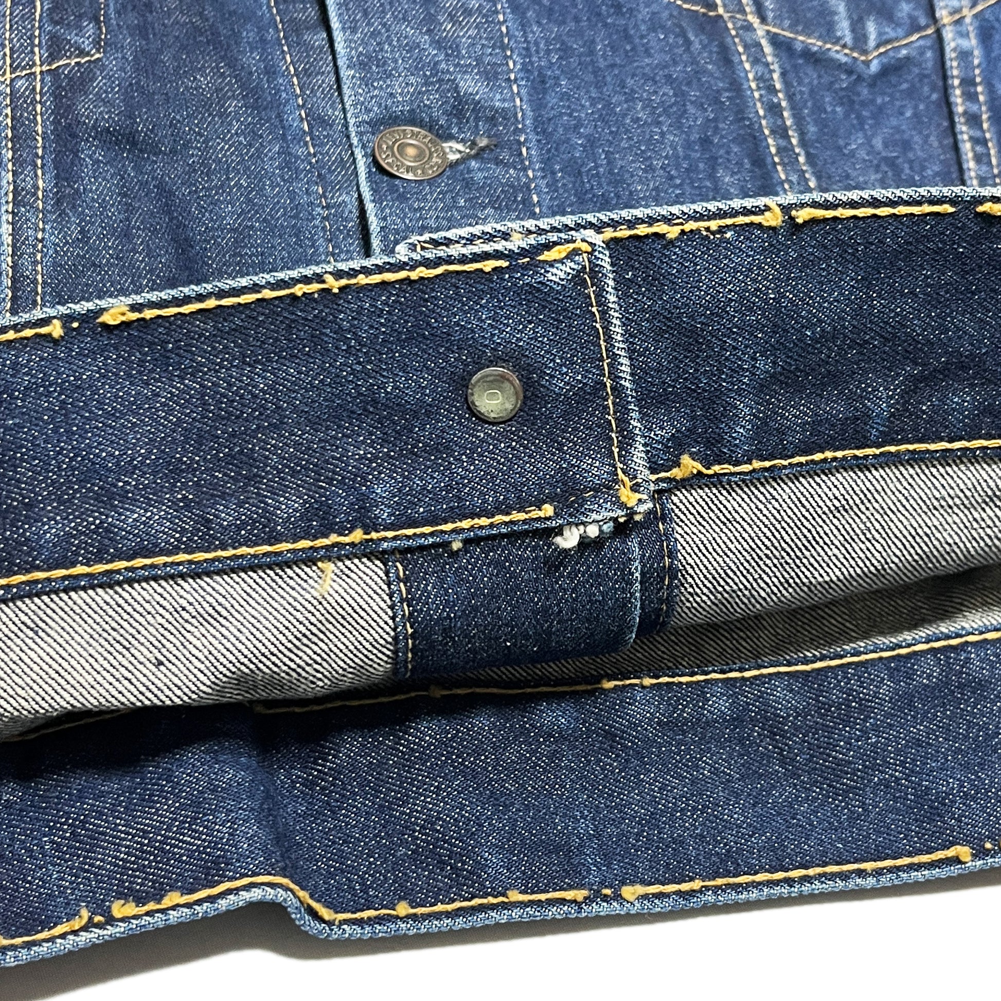 60s Levi's 557 Denim JKT 濃紺 44 ディテール 4 襟の裏地 縫い目