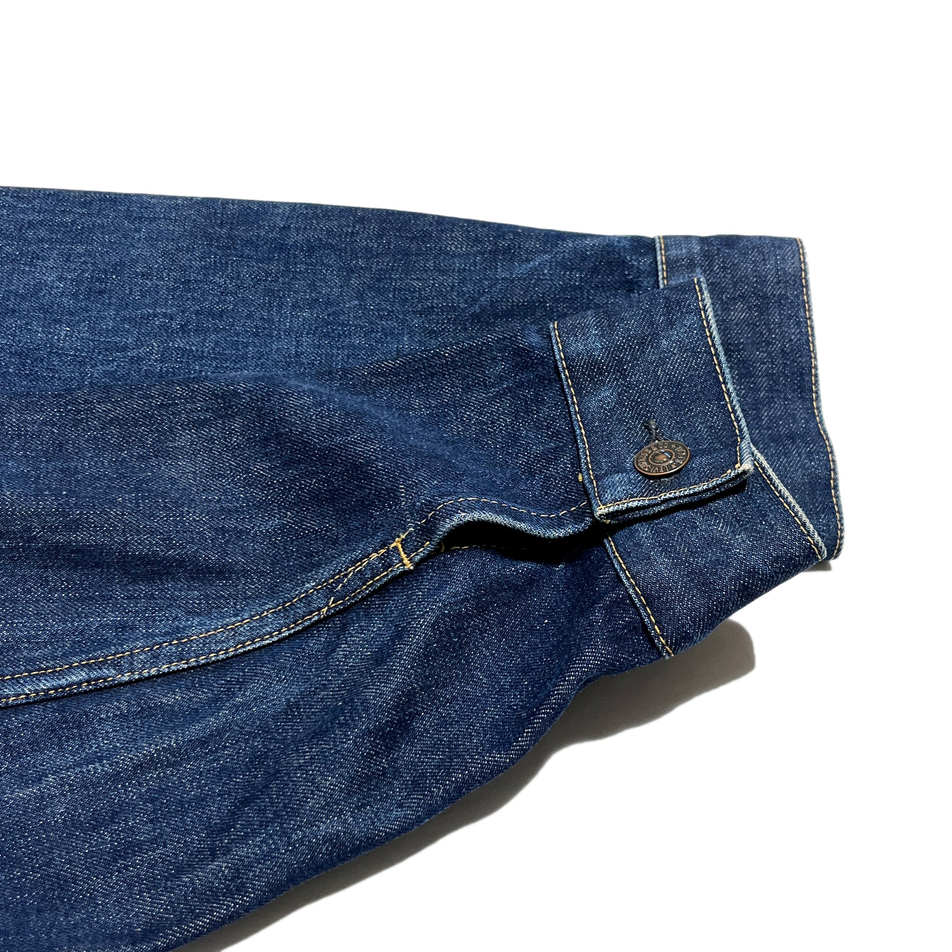 60s Levi's 557 Denim JKT 濃紺 44 ディテール 7 襟の裏地 縫い目