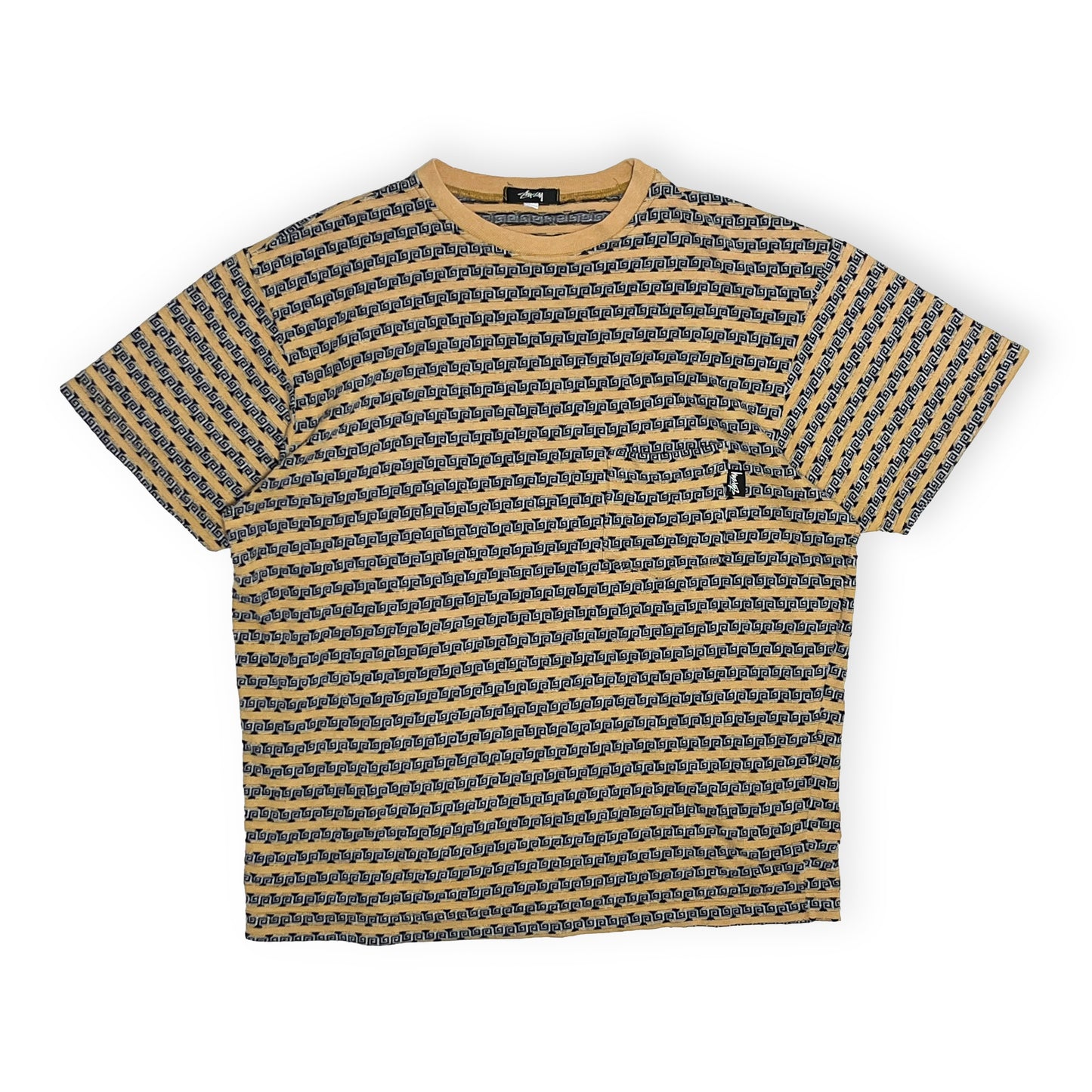80s〜 Stussy TOM TOM Border Pocket T L ディテール タグとサイズ表記の拡大 StussyロゴとLサイズタグ