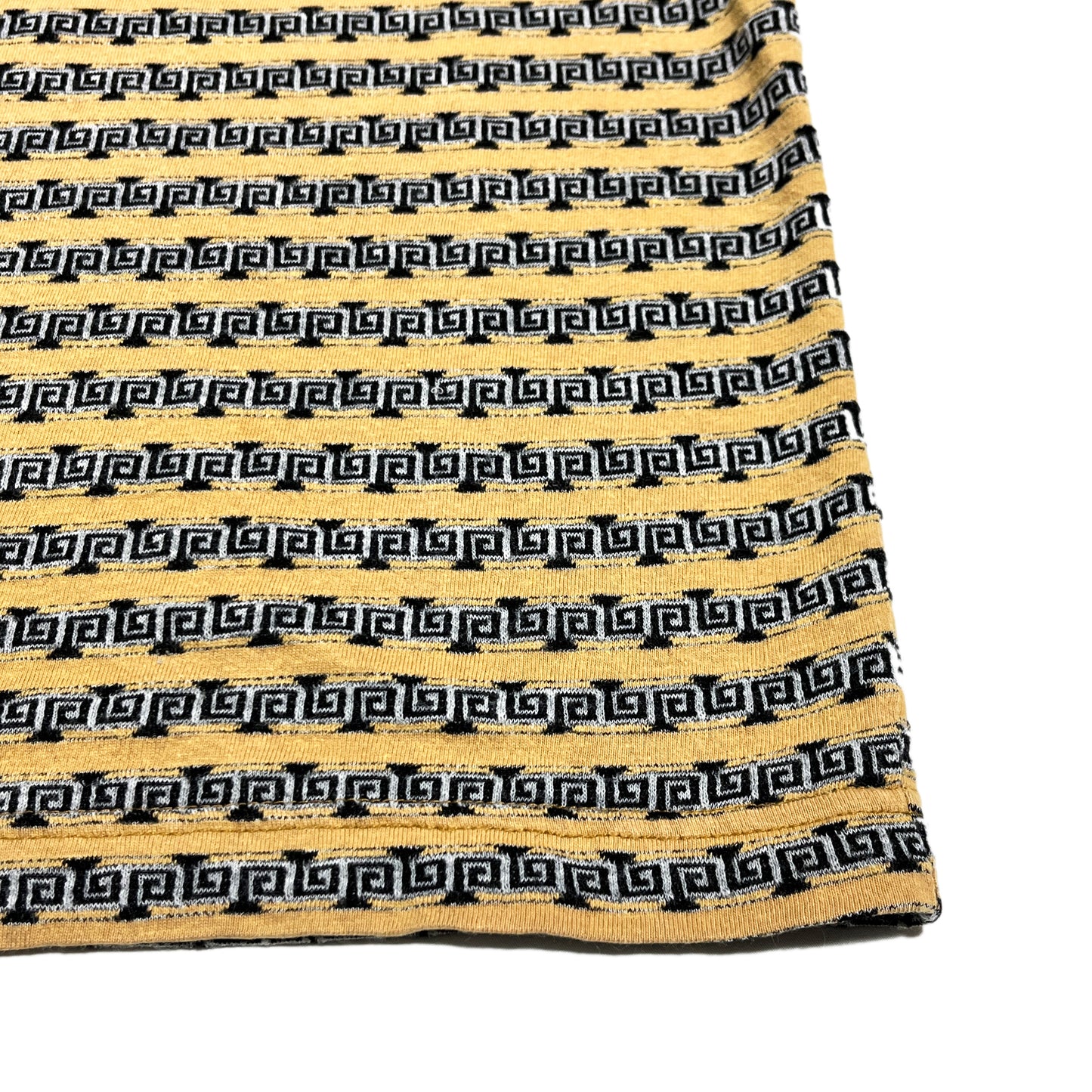 80s〜 Stussy TOM TOM Border Pocket T L ディテール 4 袖の裏面 Stussyロゴタグと黒のグリッドプリント