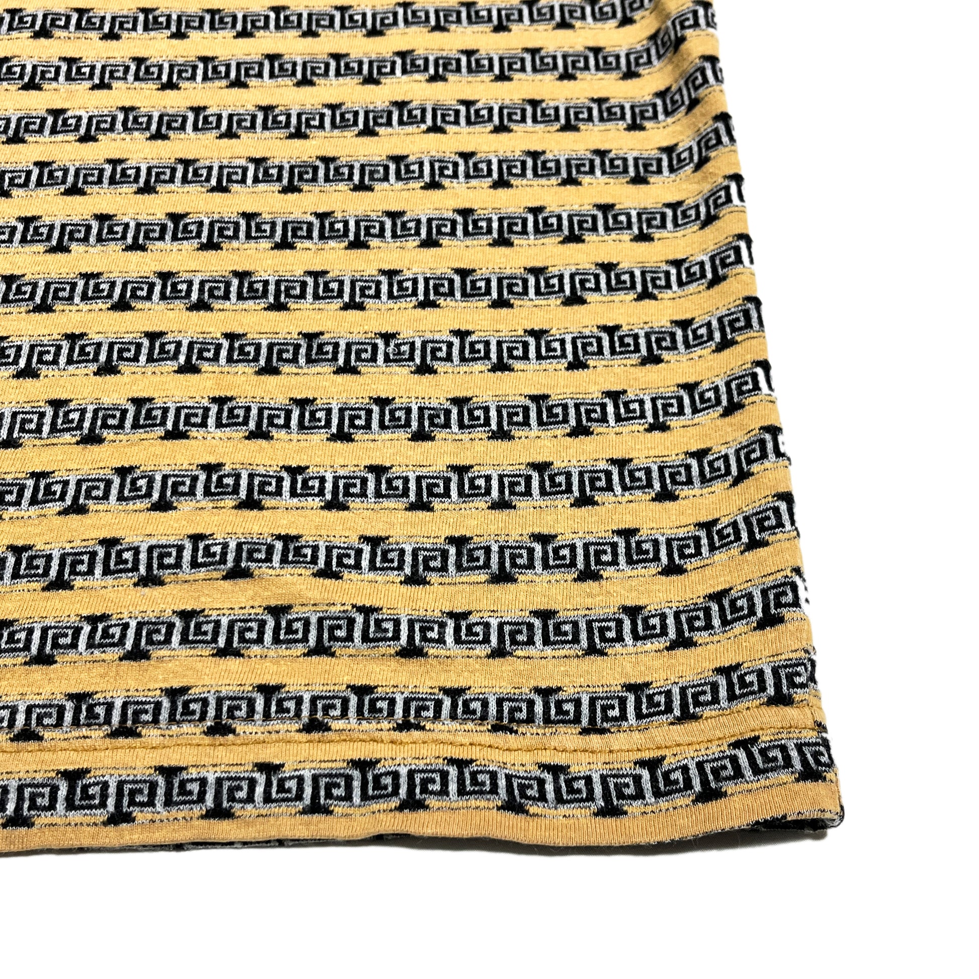 80s〜 Stussy TOM TOM Border Pocket T L ディテール 4 袖の裏面 Stussyロゴタグと黒のグリッドプリント
