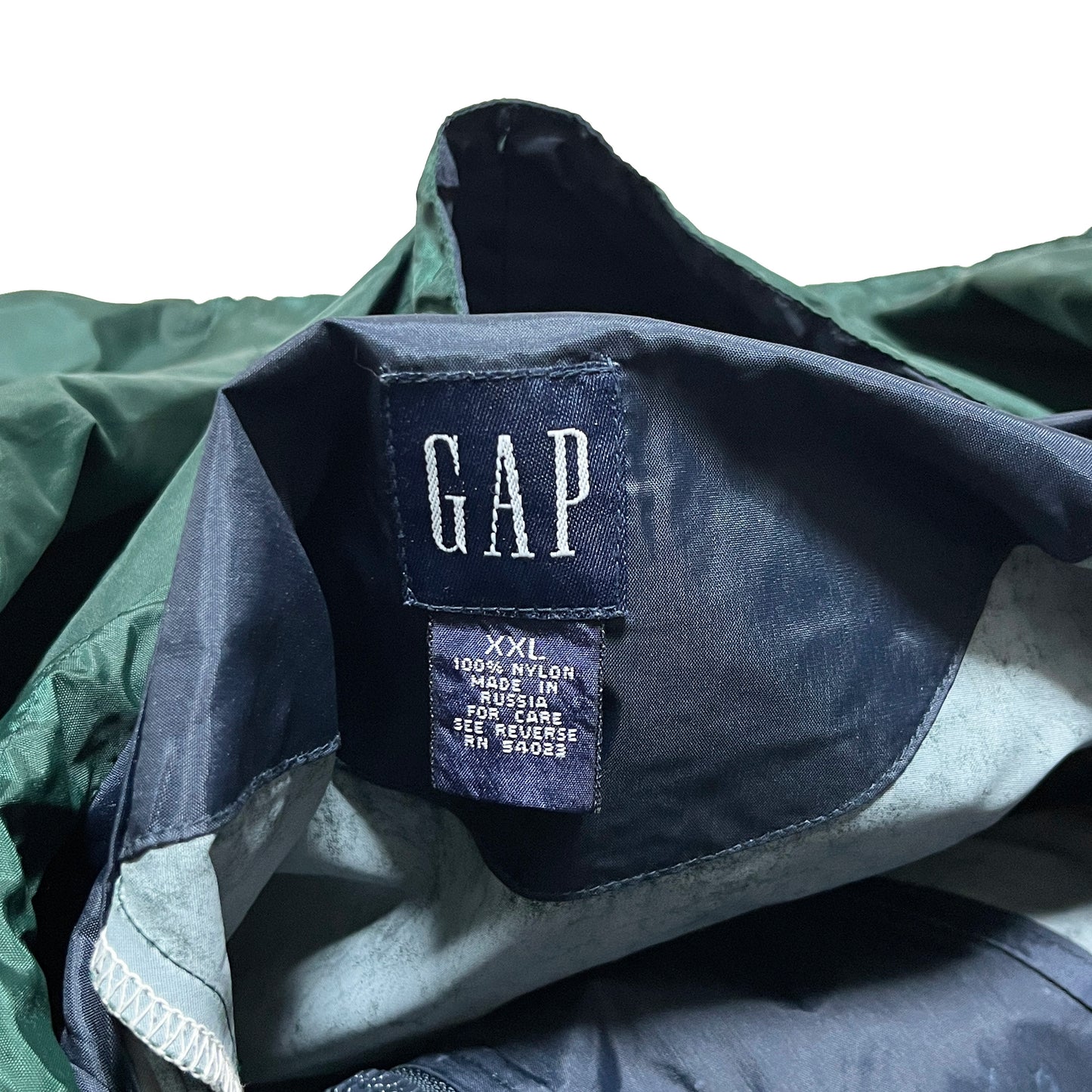 90s GAP Nylon Anorak Parka XXL ブランドタグ GAPロゴ サイズXXL 素材表示