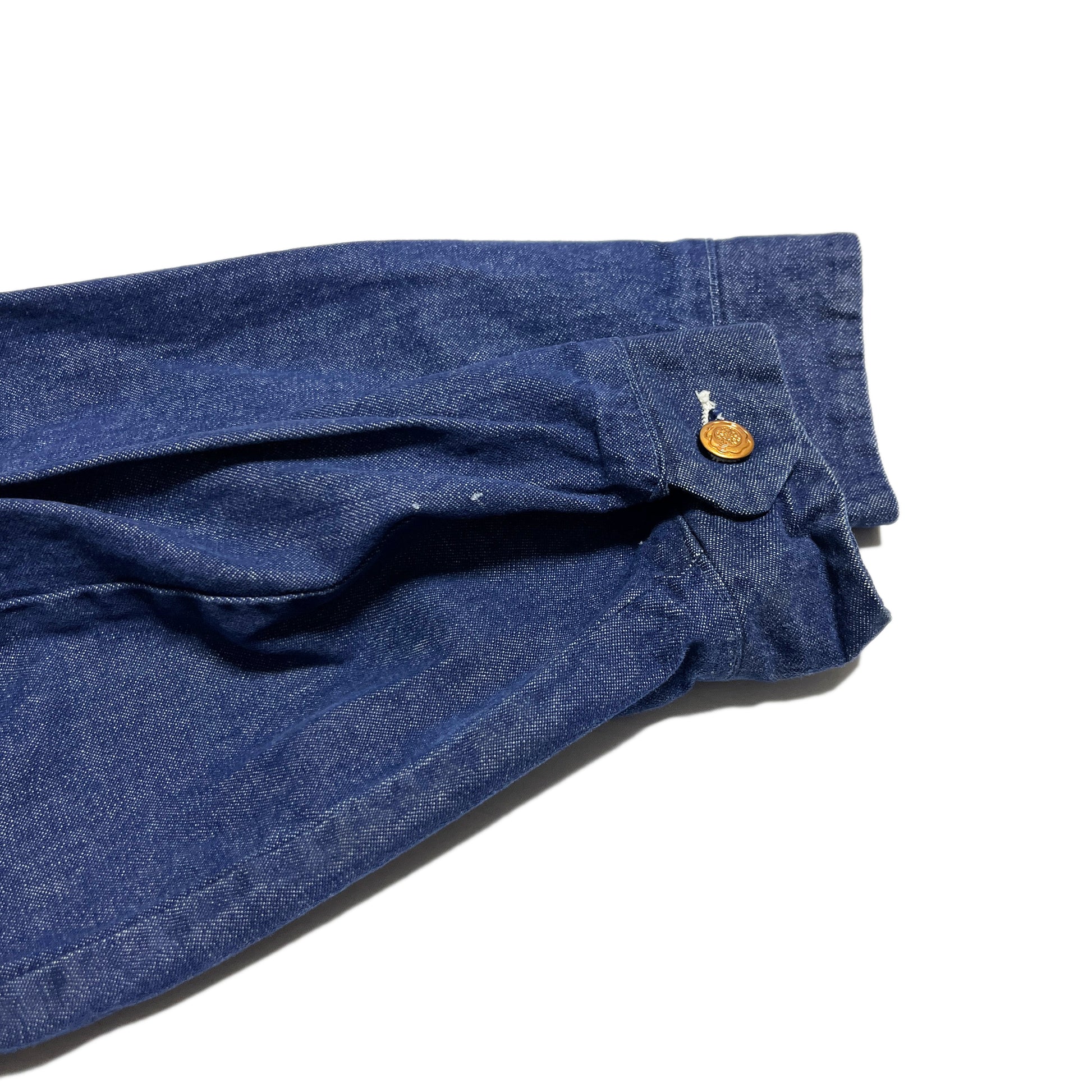 80s BIG BEN Denim Coverall 濃紺 44 ディテール 1 濃紺のジーン素材 縫い目