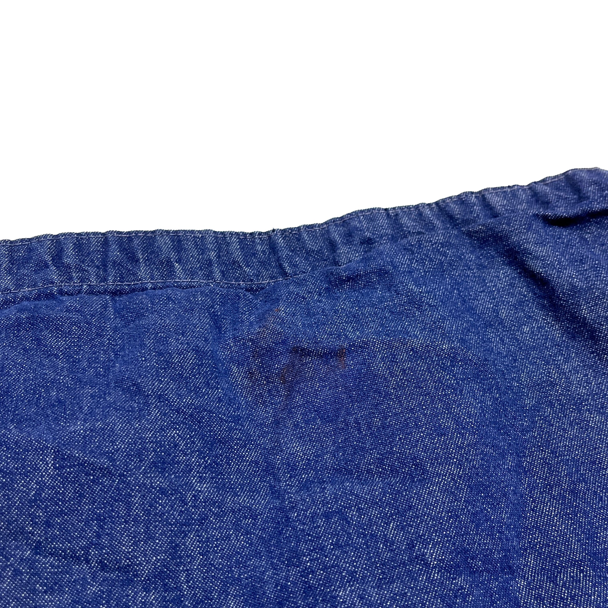80s BIG BEN Denim Coverall 濃紺 44 ブランドタグ 金色ボタン 襟元