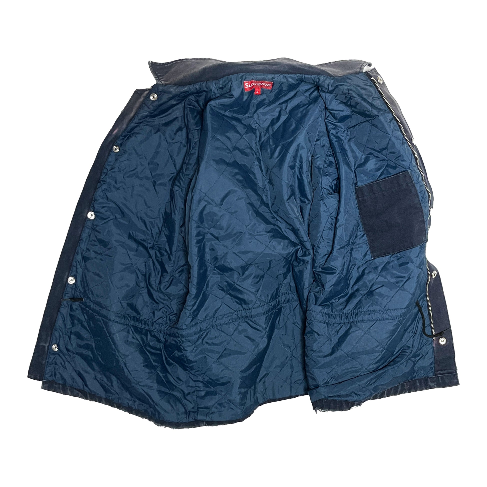 00s Old Supreme Duck JKT Carhartt サンプリング フェード L ブランドタグ Carharttのダークブルータグ
