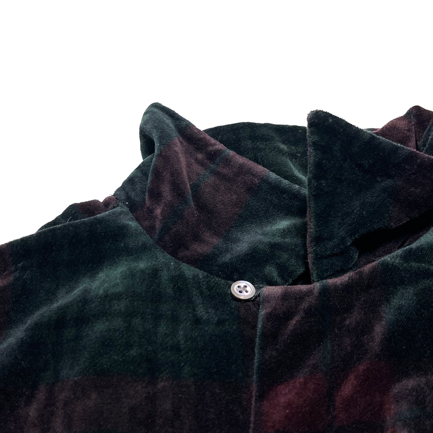 Ralph Lauren Velor Check L/S SH 好配色パターン XL アメリカ製 ディテール ベルタ素材の質感 ボタン チェック柄
