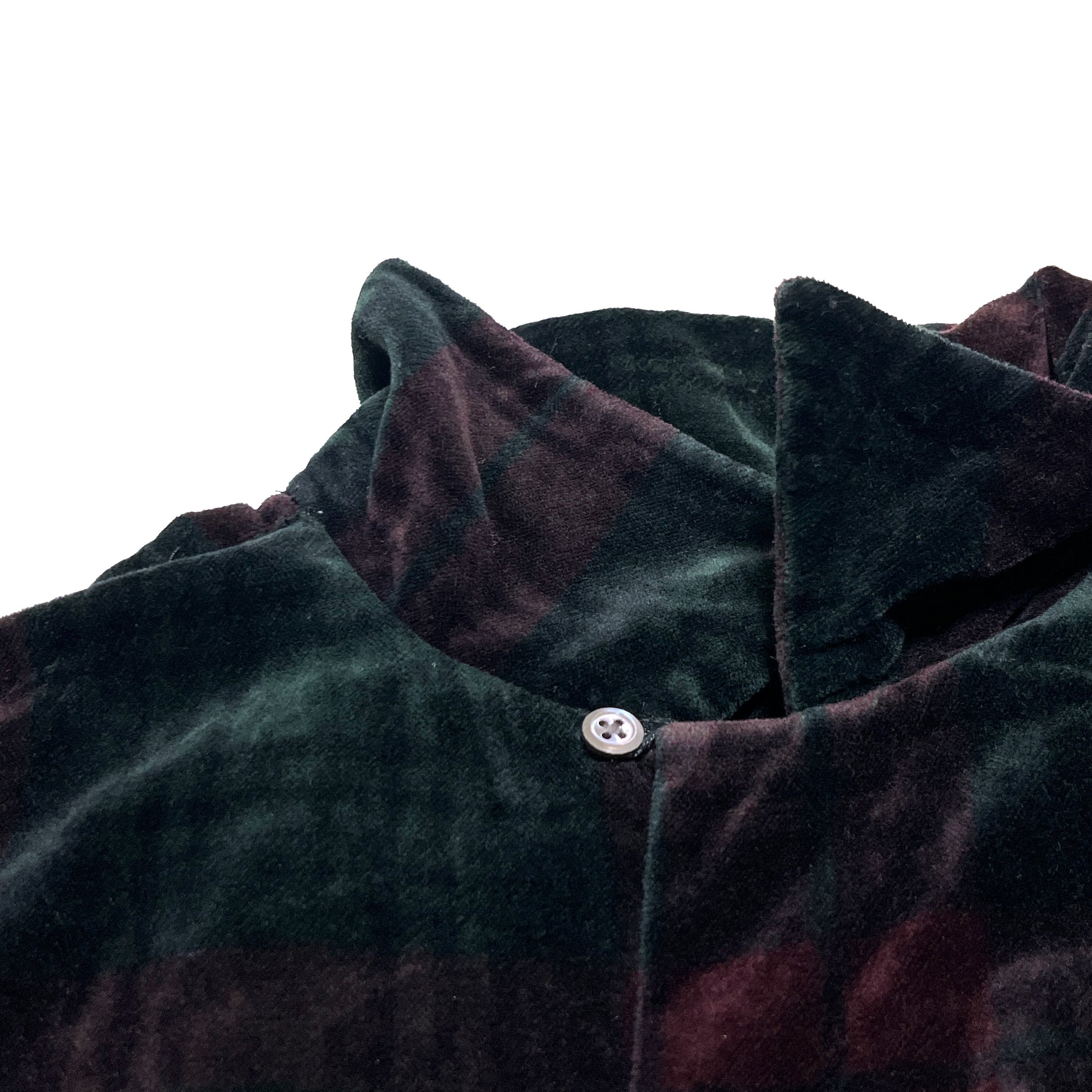 Ralph Lauren Velor Check L/S SH 好配色パターン XL アメリカ製 ディテール ベルタ素材の質感 ボタン チェック柄
