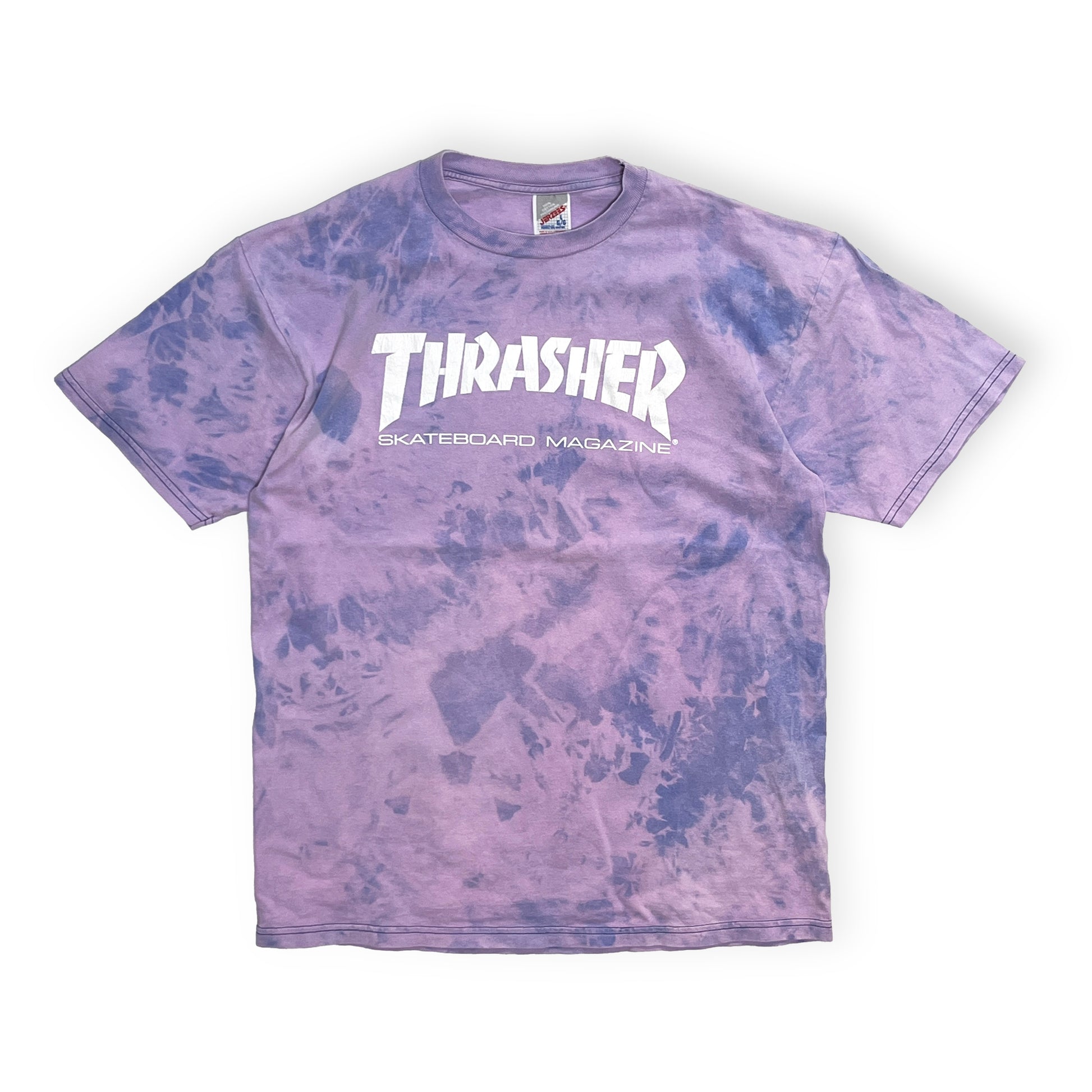 90s JERZEES THRASHER Magazine T L ディテール タイズド生地 洗濯タグ サイズL