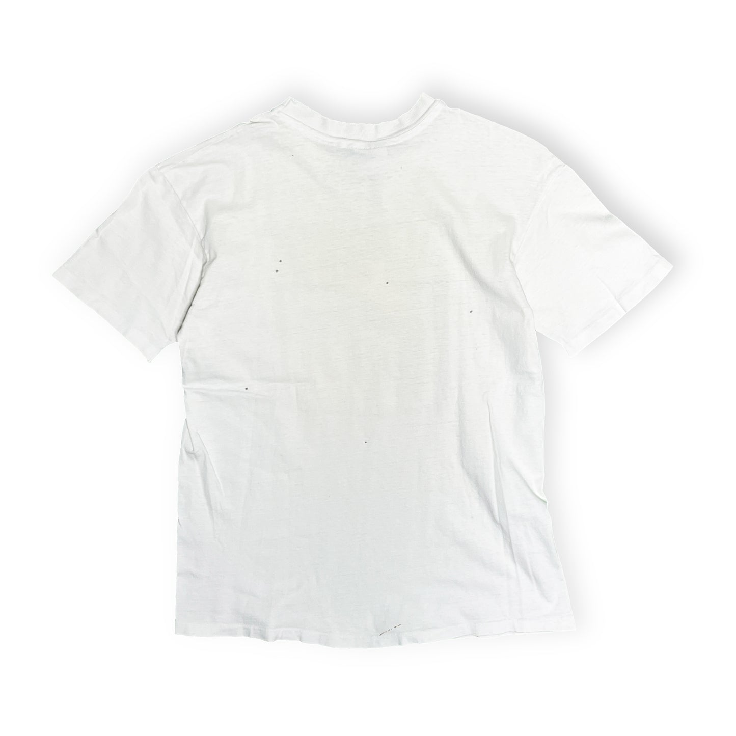 80s〜 Hanes THRASHER T L 背面 白ベース プリントなし 若干の汚れ