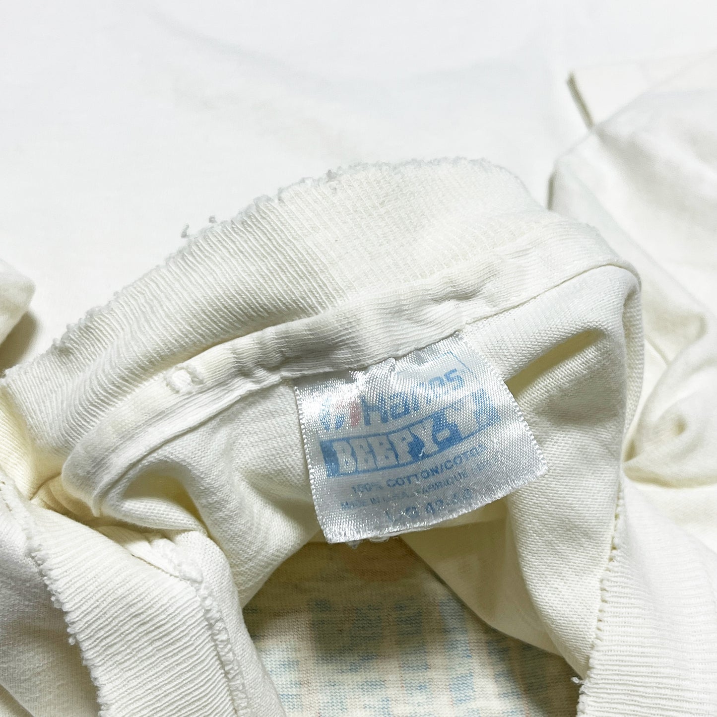 80s〜 Hanes THRASHER T L ブランドタグ Hanesブランドタグ BEEFY-500文字 100% C