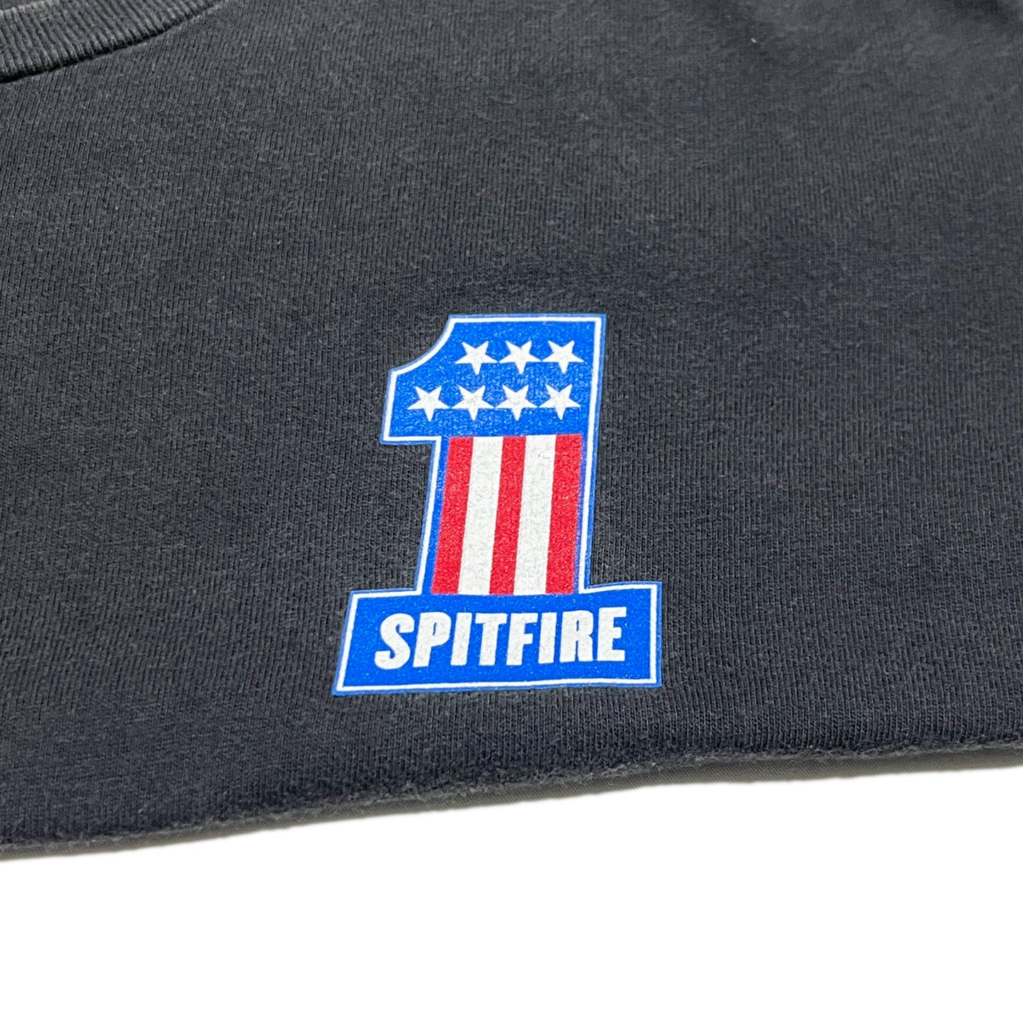 90s〜 SPITFIRE L/S T 袖プリント入り L ディテール SPITFIREロゴ拡大