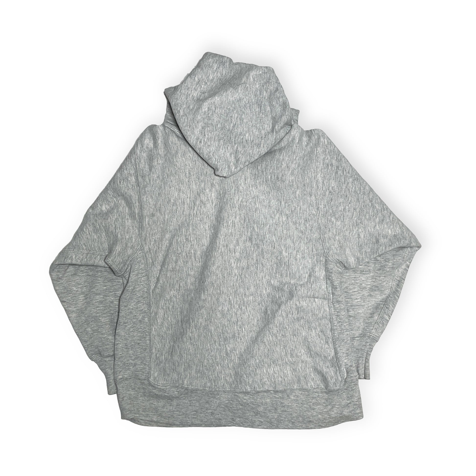 80s mariah by Champion R/W Parka L 背面 グレーのフリース素材 背面 フロントポケット