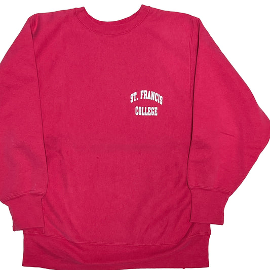 90's Champion R/W "ST.FRANCIS COLLEGE" ピンク Size (L)