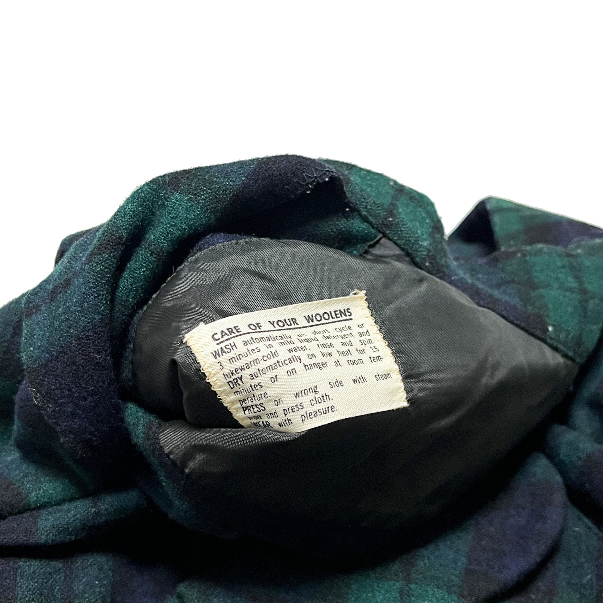 60s Pendleton Wool SH 好配色チェック L ディテール 襟のボタン チェック柄のディテール