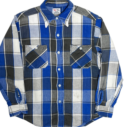 70's Winter King Nel SH 好配色チェック Size (M) 台湾製