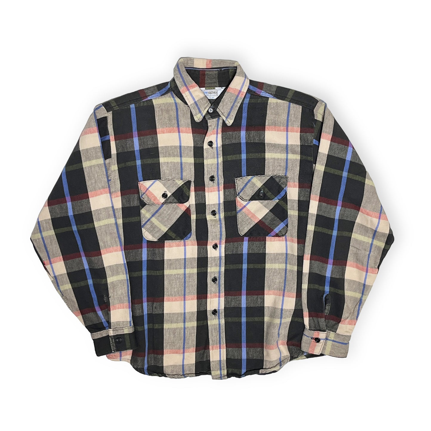 70's FIVEBROTHER Nel SH 好配色チェック Size (L)