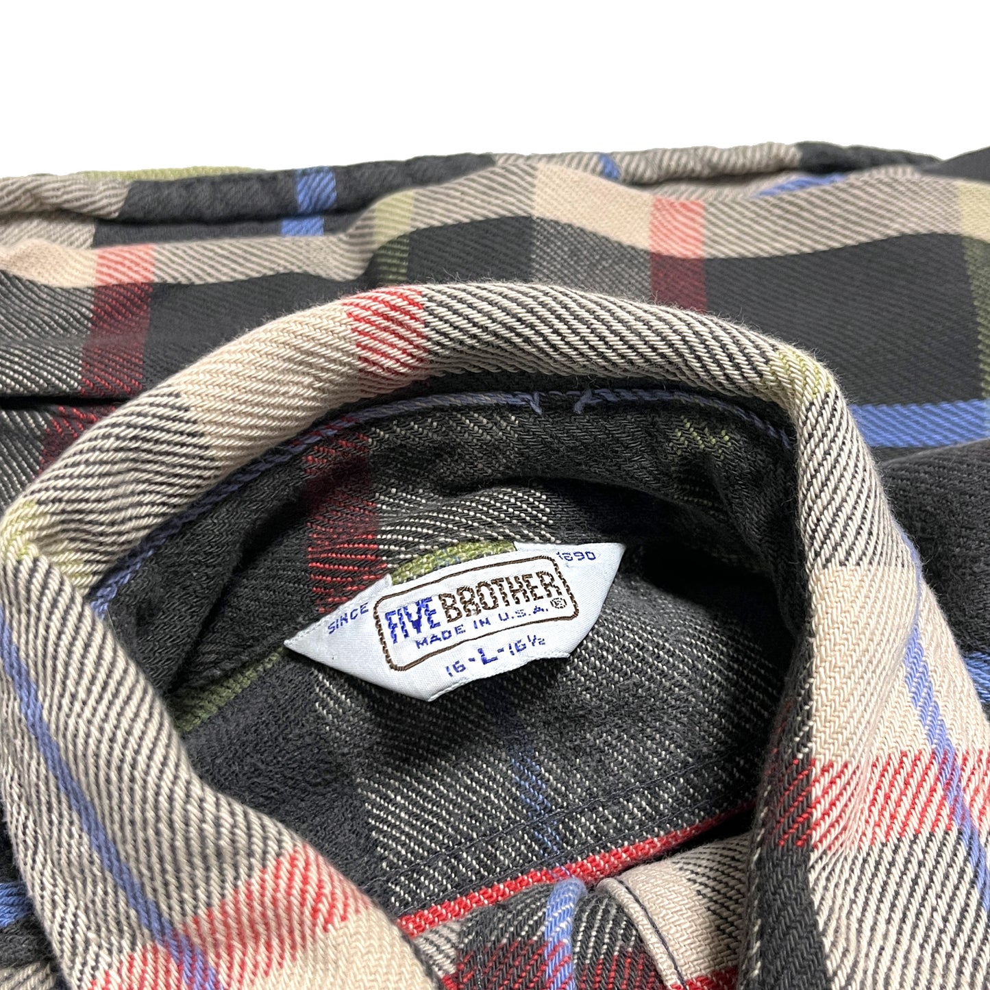 70's FIVEBROTHER Nel SH 好配色チェック Size (L)