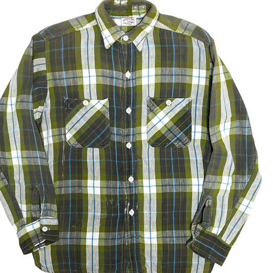 50's Winter King Nel SH マチ付き W襟 好配色チェック Size (L)位