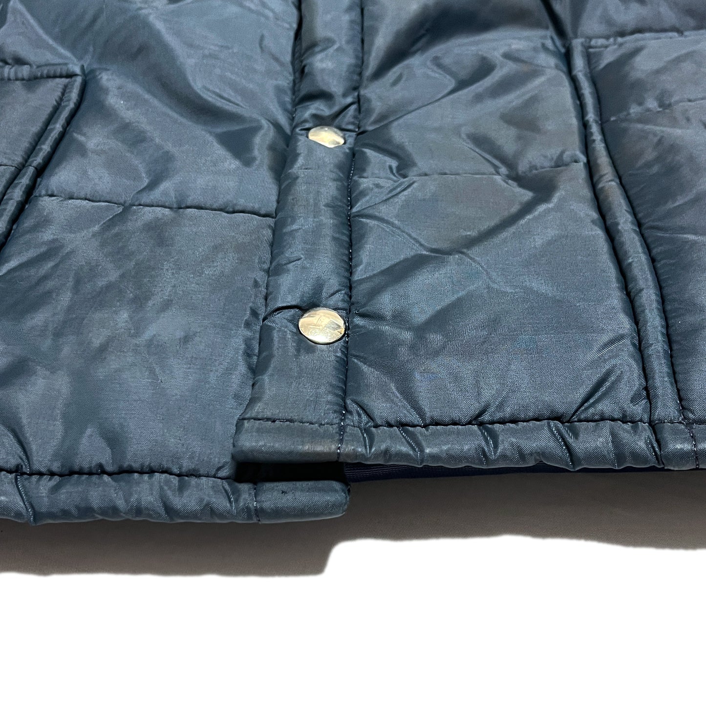 80s SwingSter Racing Vest ネイビー L ディテール ボタン 縫い目 素材質感
