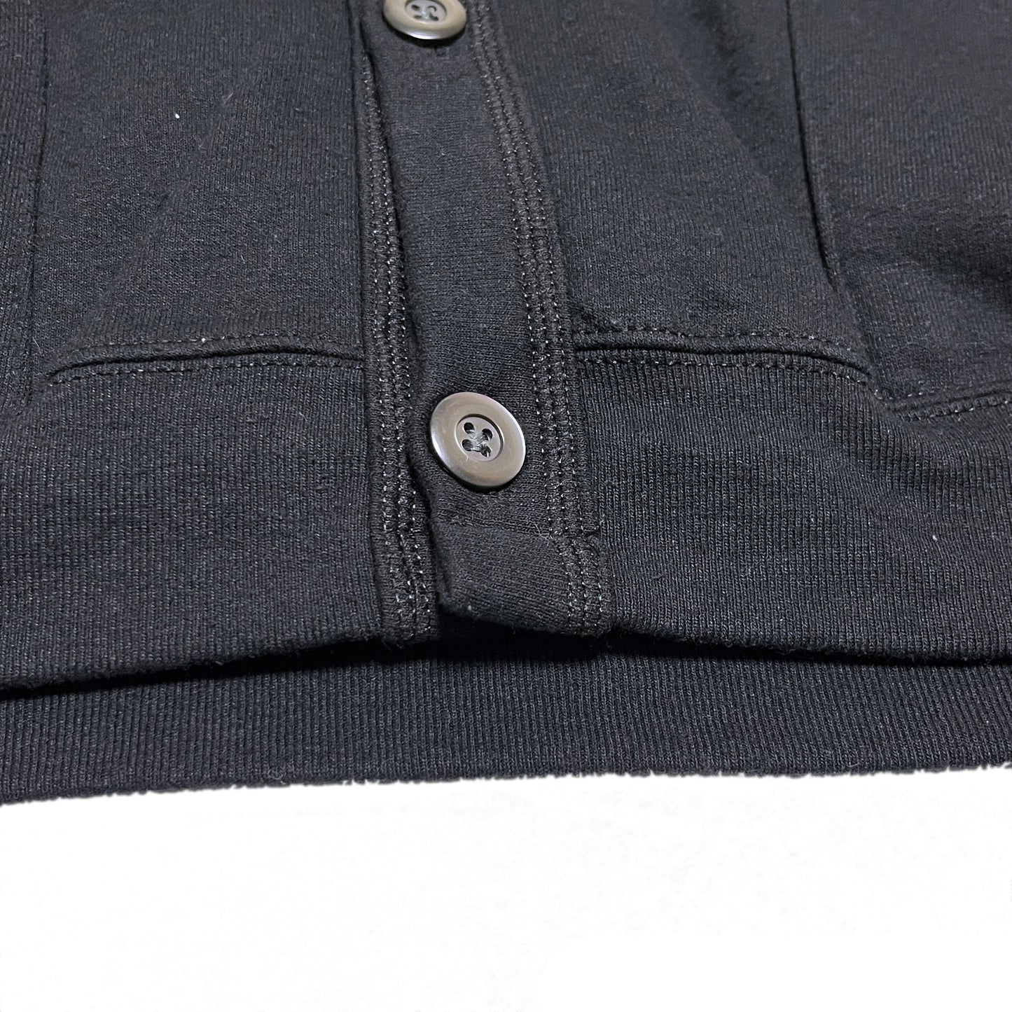 00s JERZEES Sweat Cardigan ブラック L/XL ディテール ボタン 縫い目 ポケット