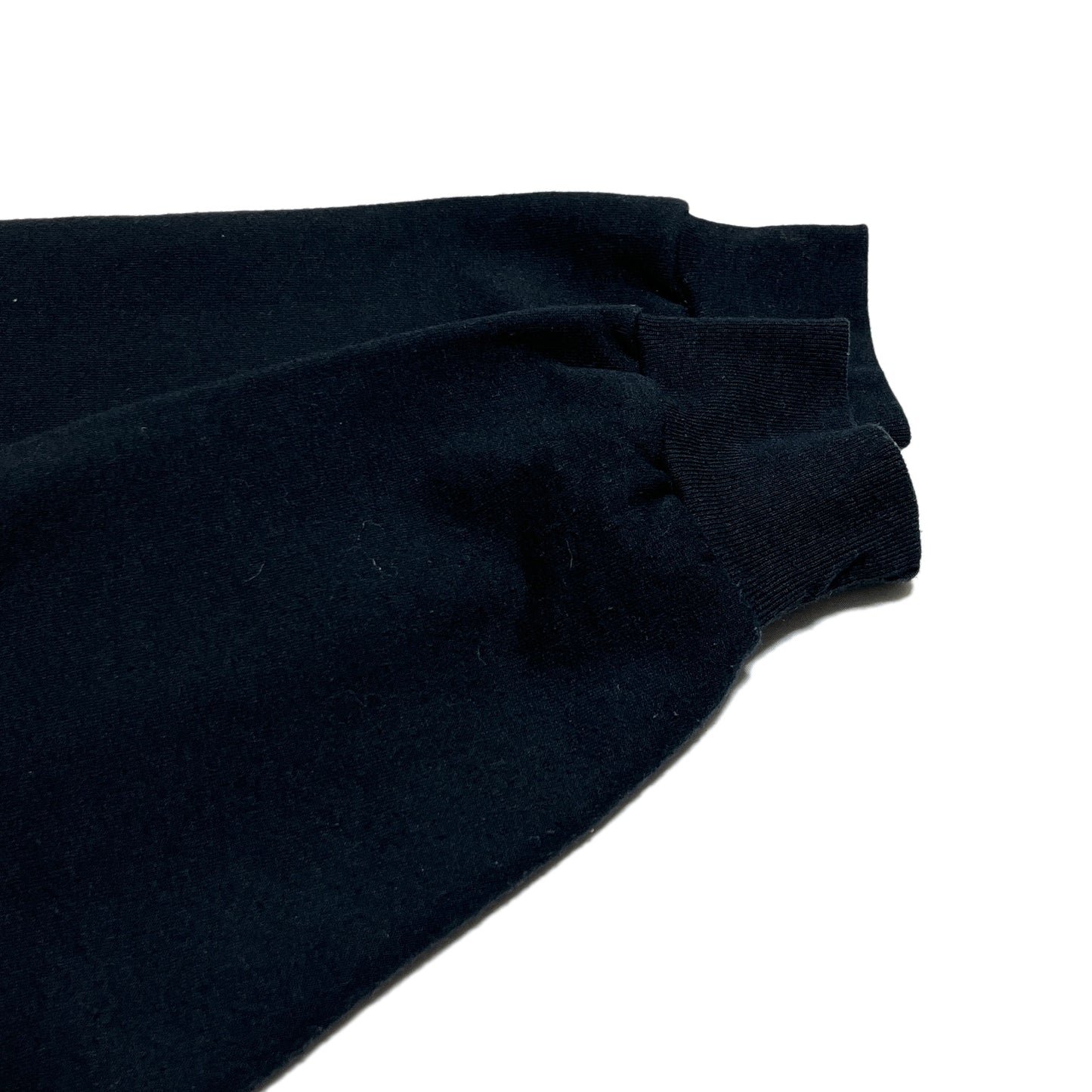 00s JERZEES Sweat Cardigan ブラック L/XL ディテール ボタン 縫い目 裾