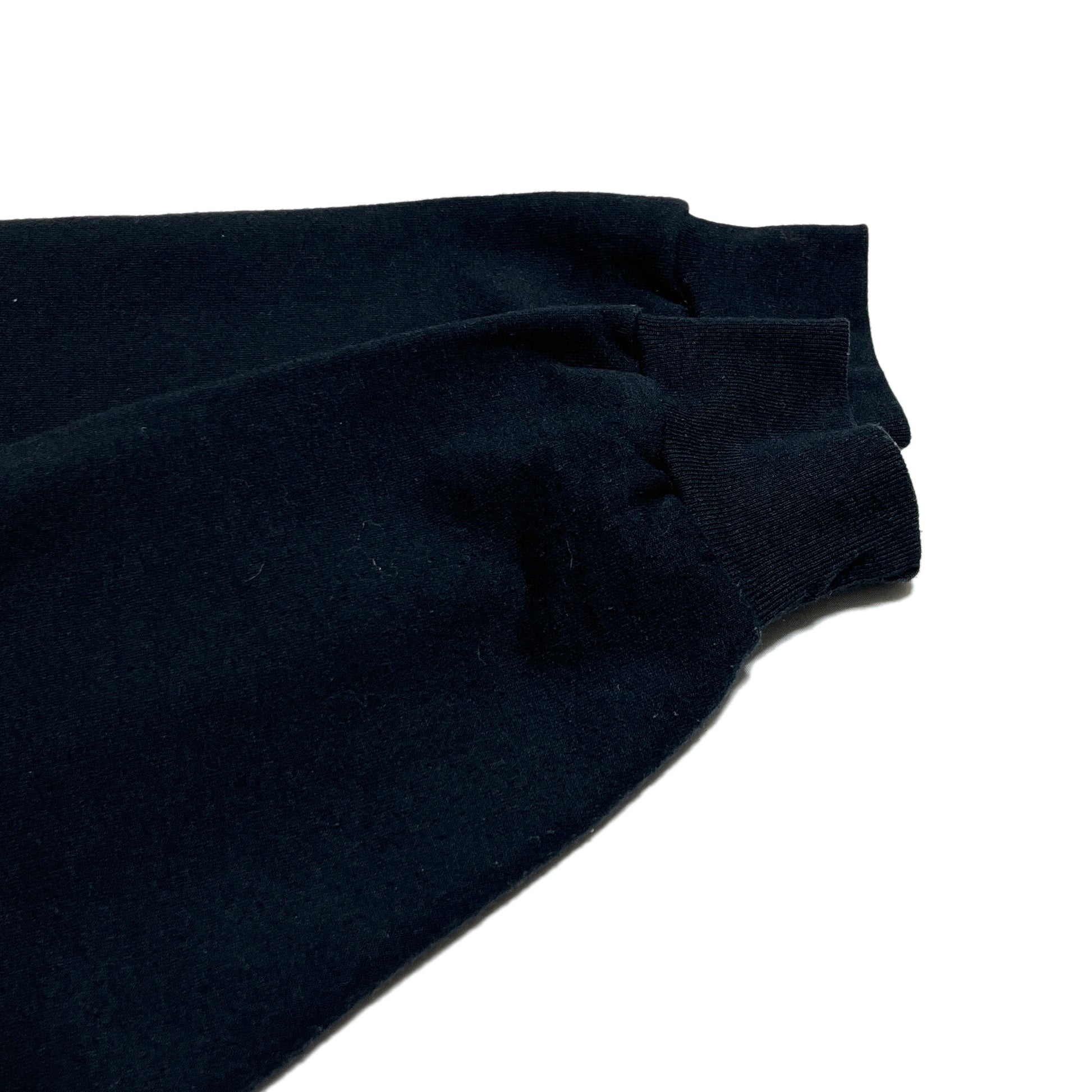 00s JERZEES Sweat Cardigan ブラック L/XL ディテール ボタン 縫い目 裾