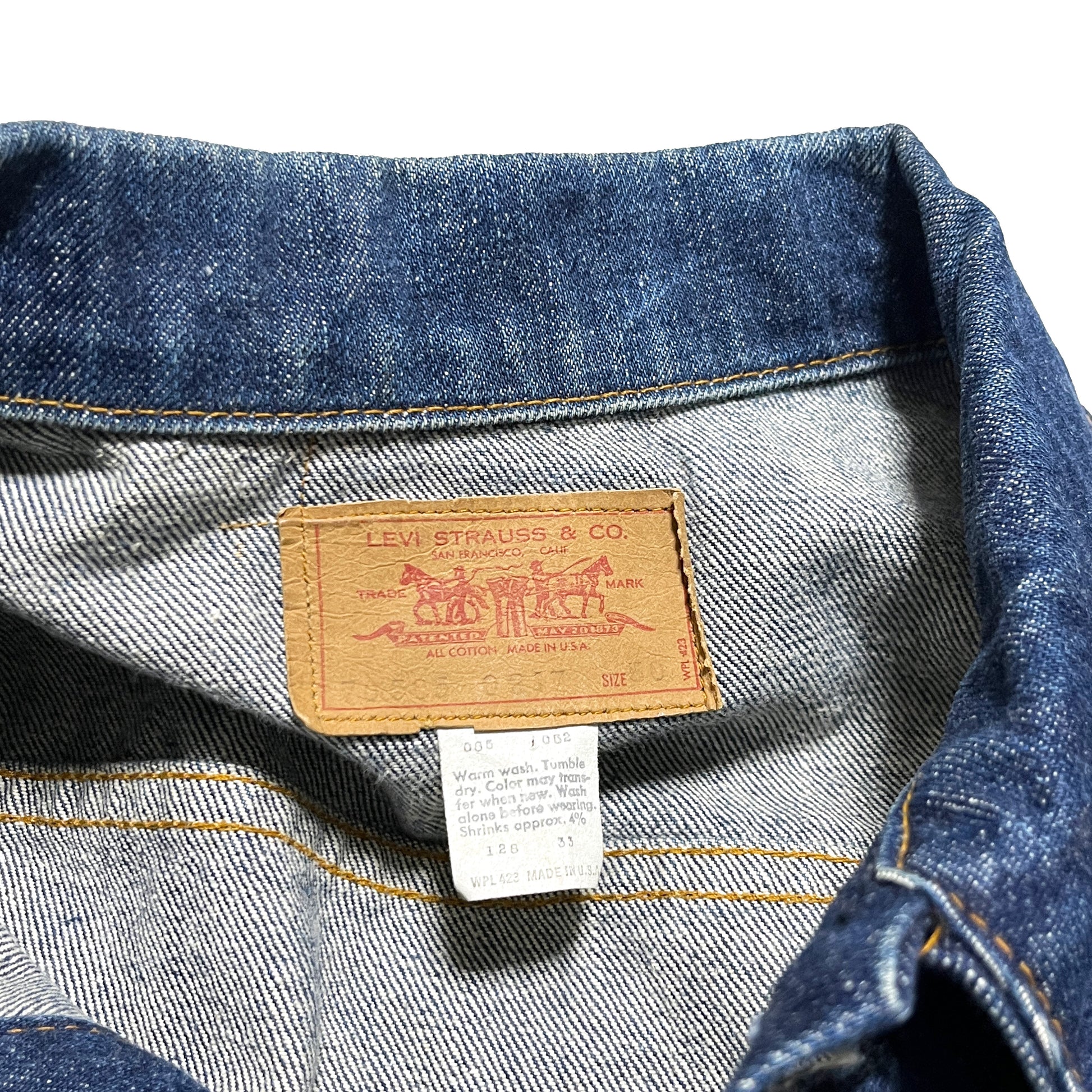 70s Levi's 70505 ®️タブ Denim JKT 50 ビッグサイズ ブランドタグ レヴィ Strauss & Co. タグ サイズ表記