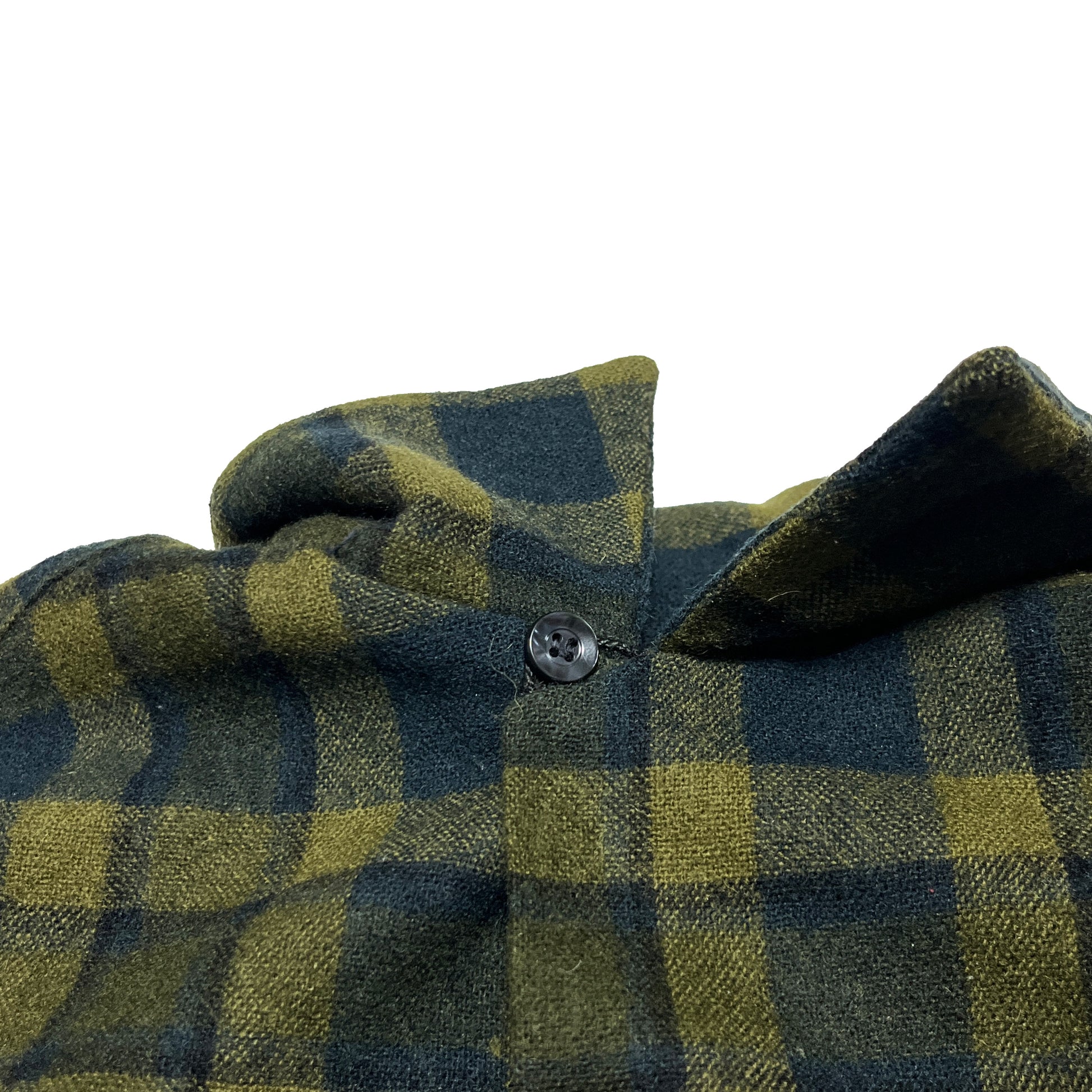 50s Pendleton Wool SH 好配色チェック M ディテール 襟 ボタン 素材の質感