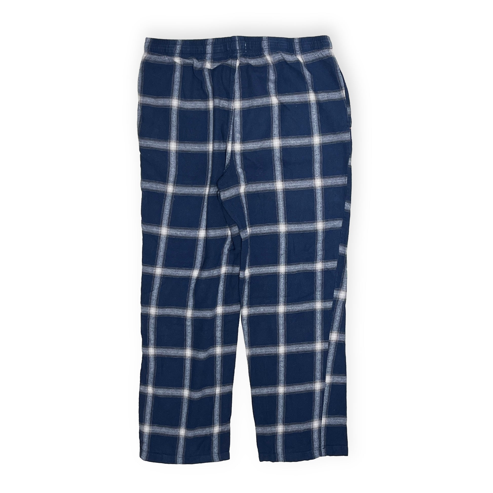 00s〜 DOCKERS Pajama PT 好配色チェック M 平置き ダークネイビーチェック柄 白の抽線 ボタン