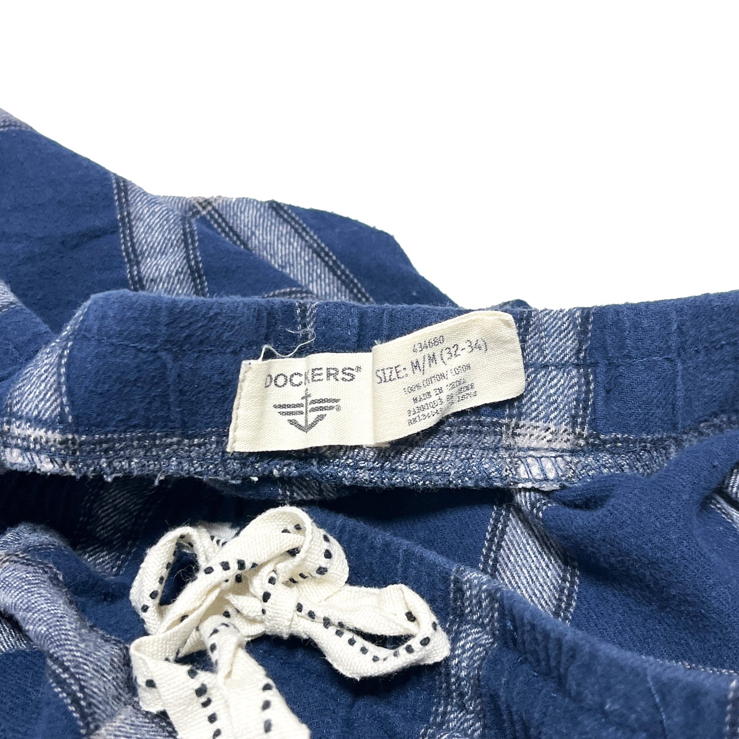 00s〜 DOCKERS Pajama PT 好配色チェック M ブランドタグ DOCKERS タグ サイズ表記
