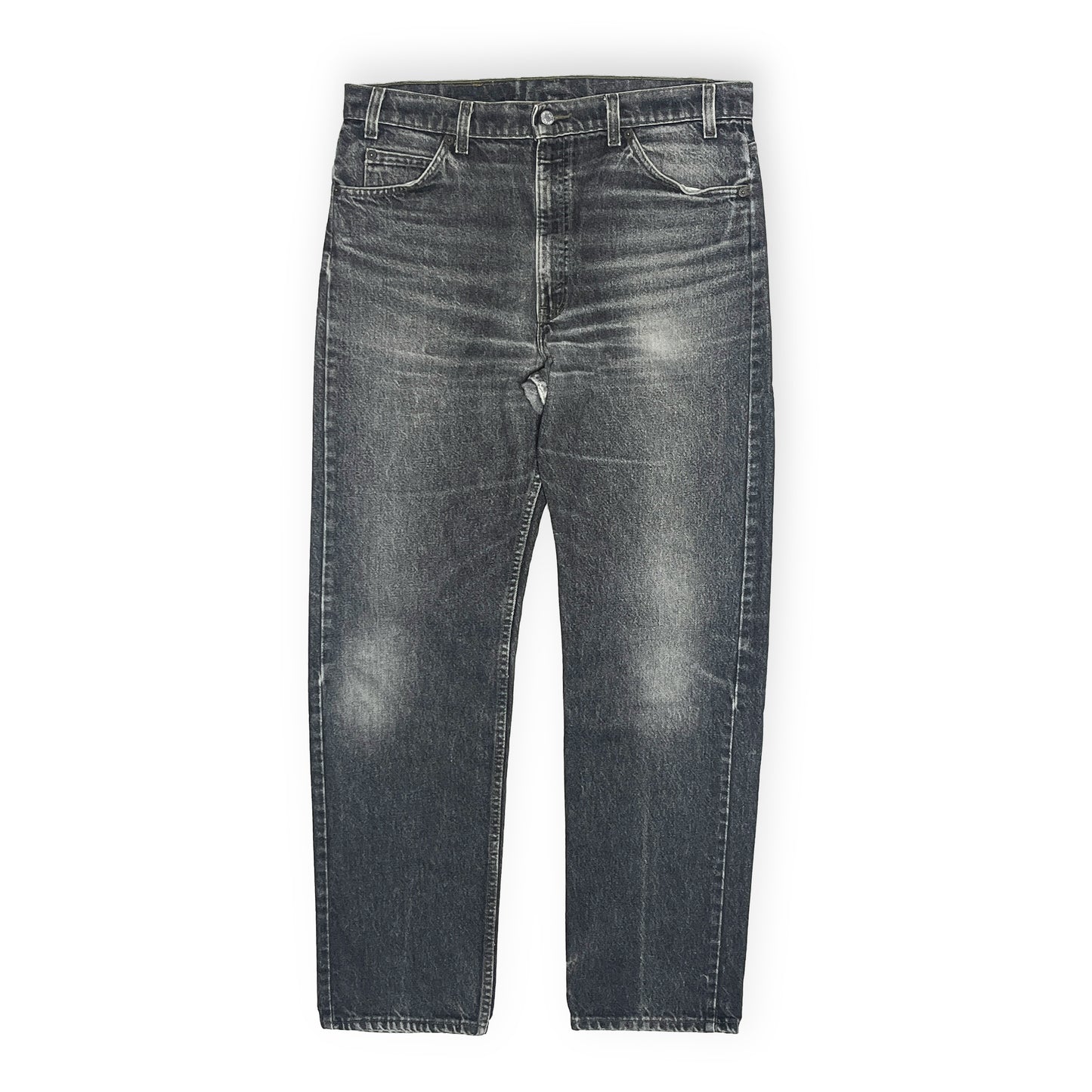 90s Levi's 505 Black Denim PT 極上色落ち W36 L32 平置き 黒色 505タグ サイズW36L32