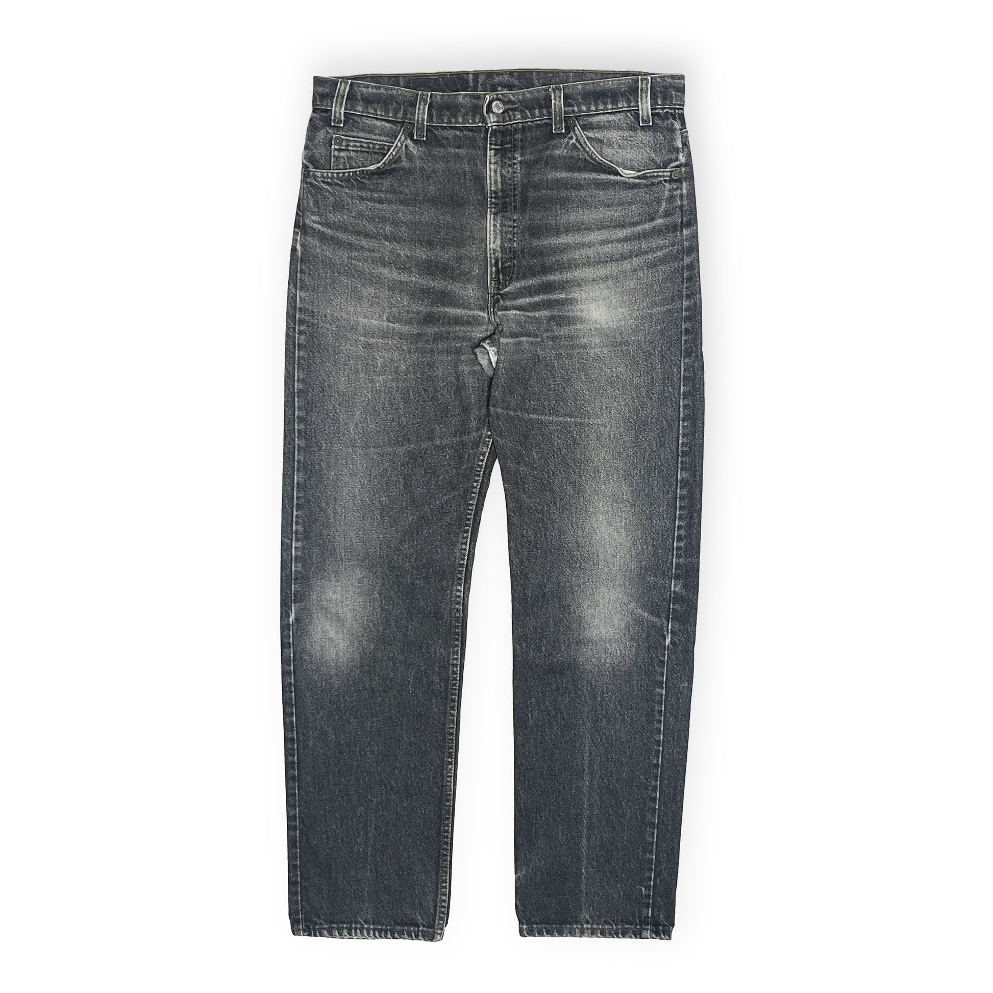 90s Levi's 505 Black Denim PT 極上色落ち W36 L32 平置き 黒色 505タグ サイズW36L32