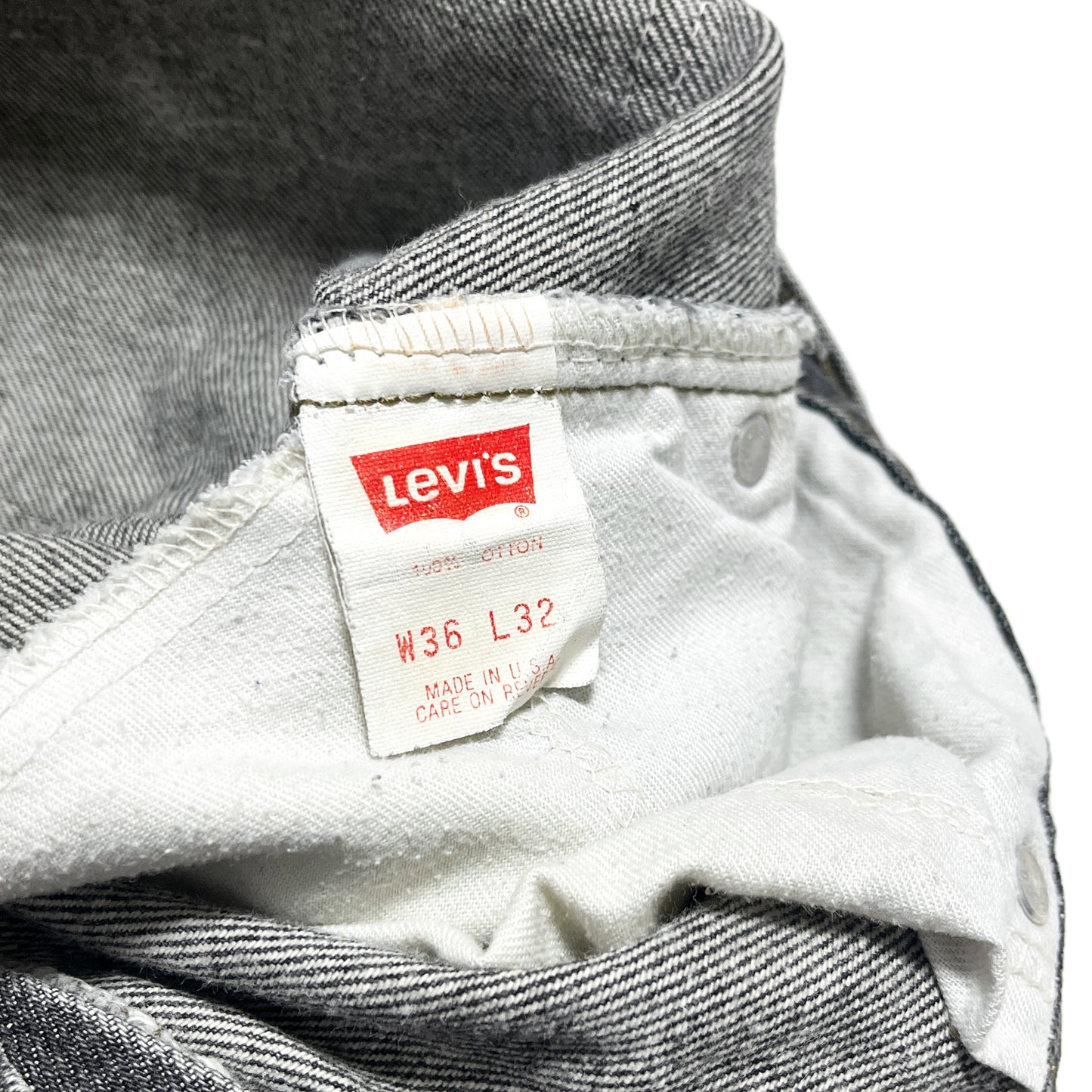 90s Levi's 505 Black Denim PT 極上色落ち W36 L32 ブランドタグ 1 Levi'sタグ サイズW36L32