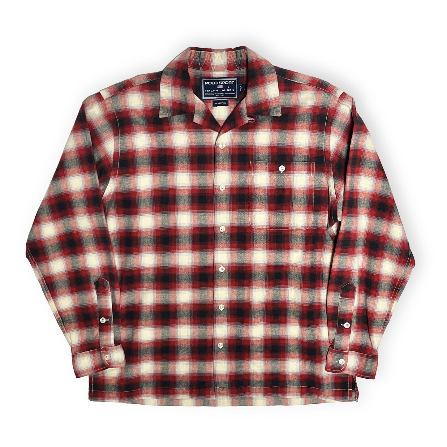 Polo Sport Cotton L/S SH オンブレチェック 好配色パターン Size (M)