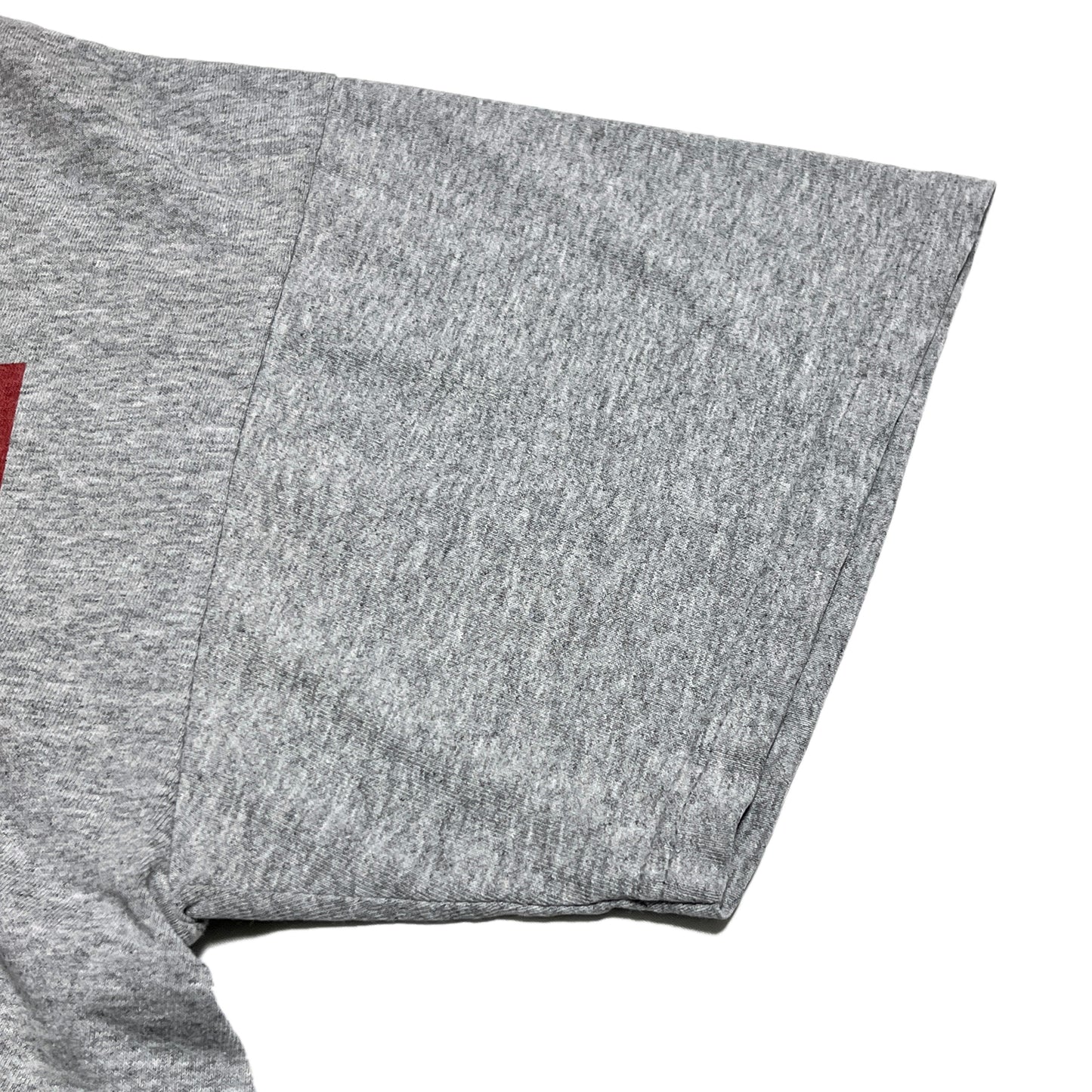 90s DELTA NOFX "Punk in Drublic" T L ディテール 灰色Tシャツの袖口 赤いプリントの端が見える
